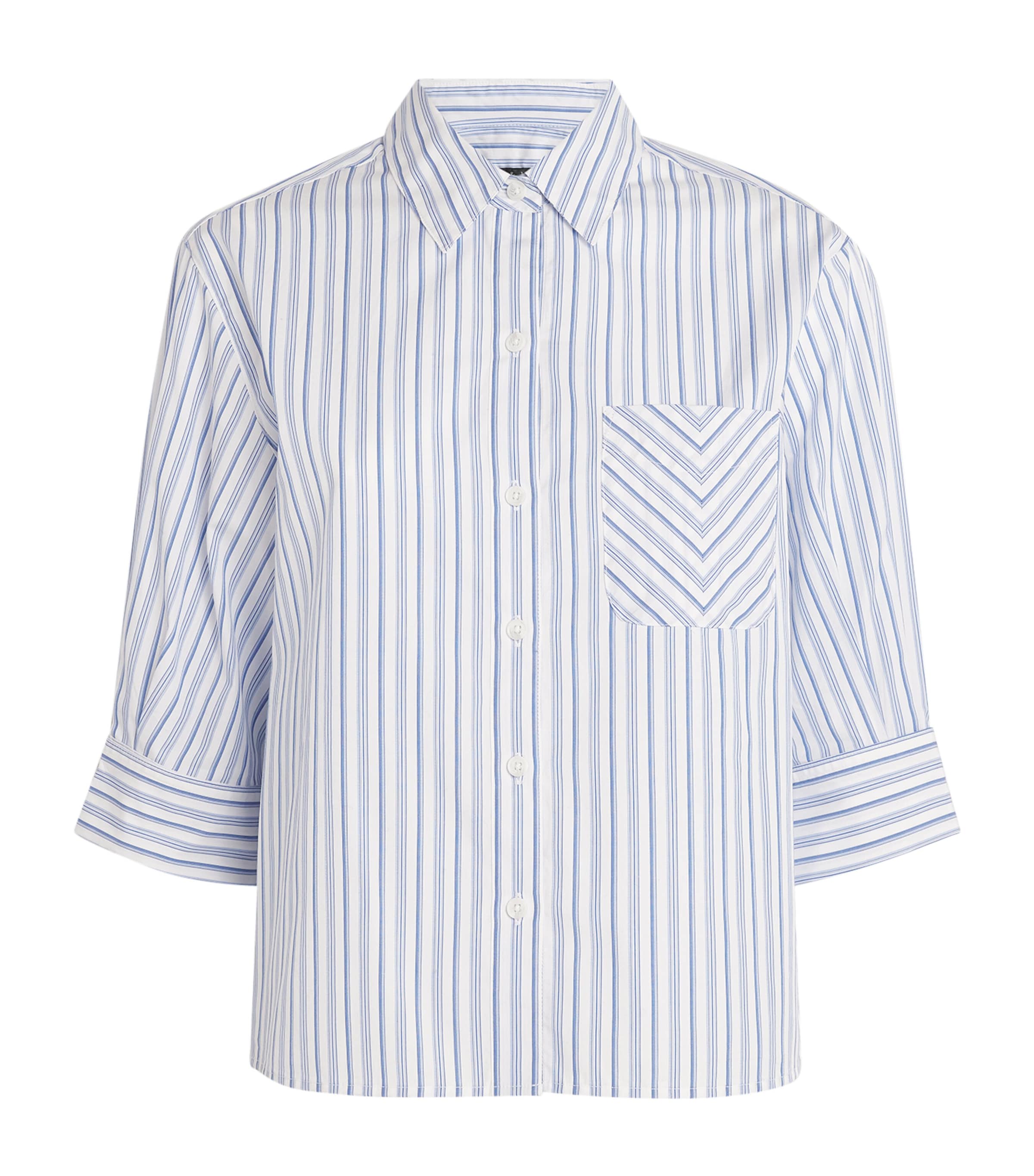 Cotton Poplin Stripe Lucia Shirt