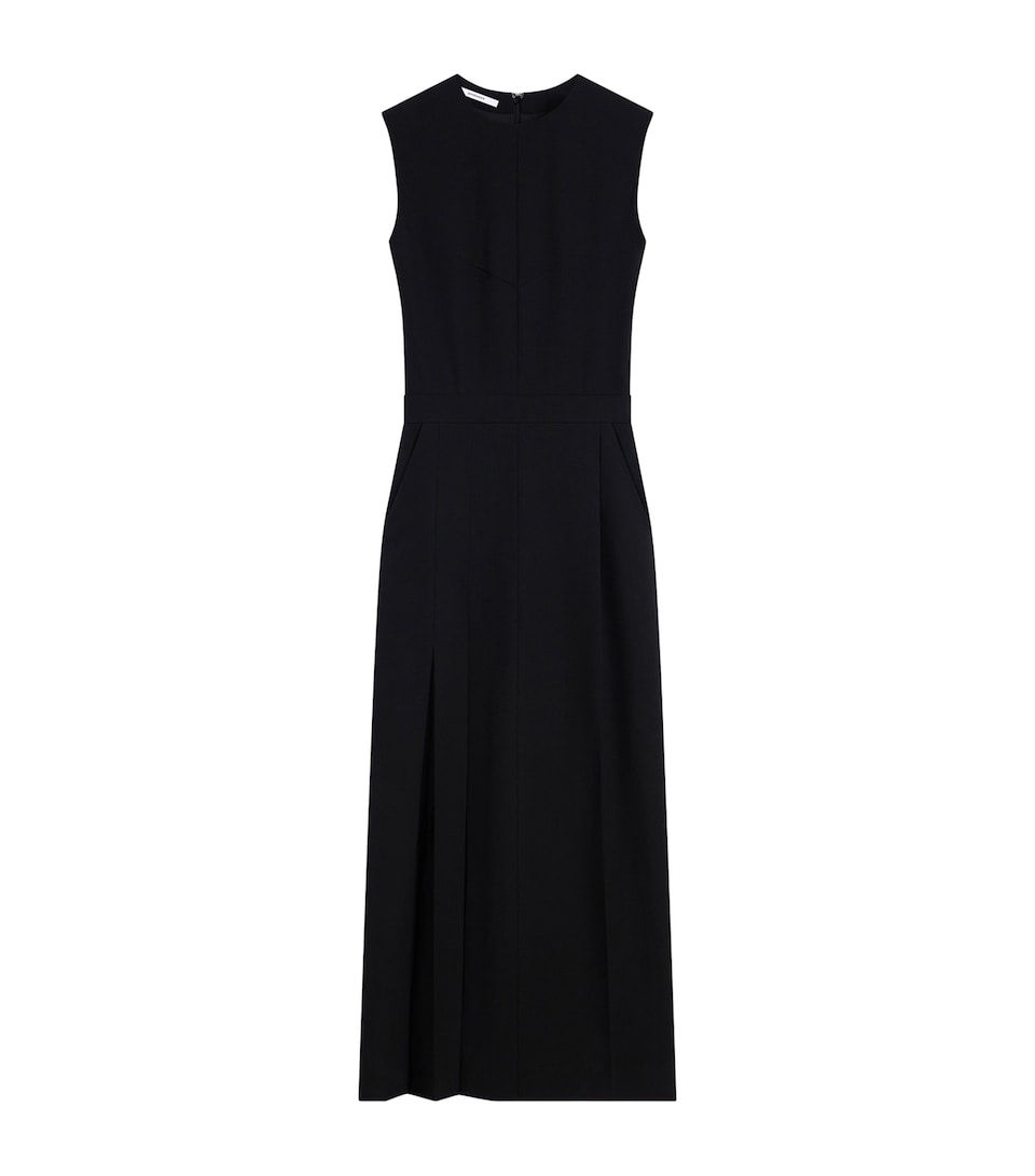 Givenchy Womens Wool Sliced Midi Dress