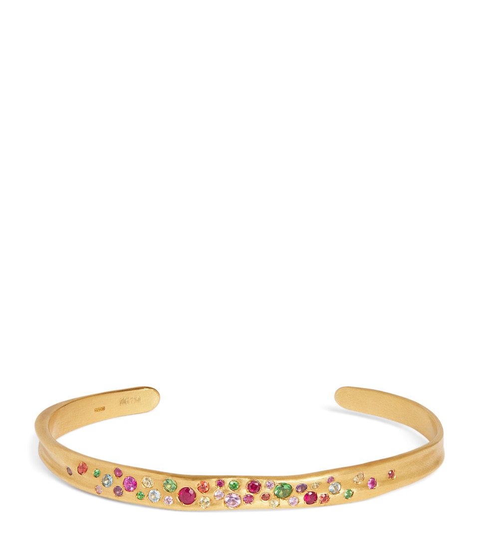 Yellow Gold and Sapphire Malak Cuff