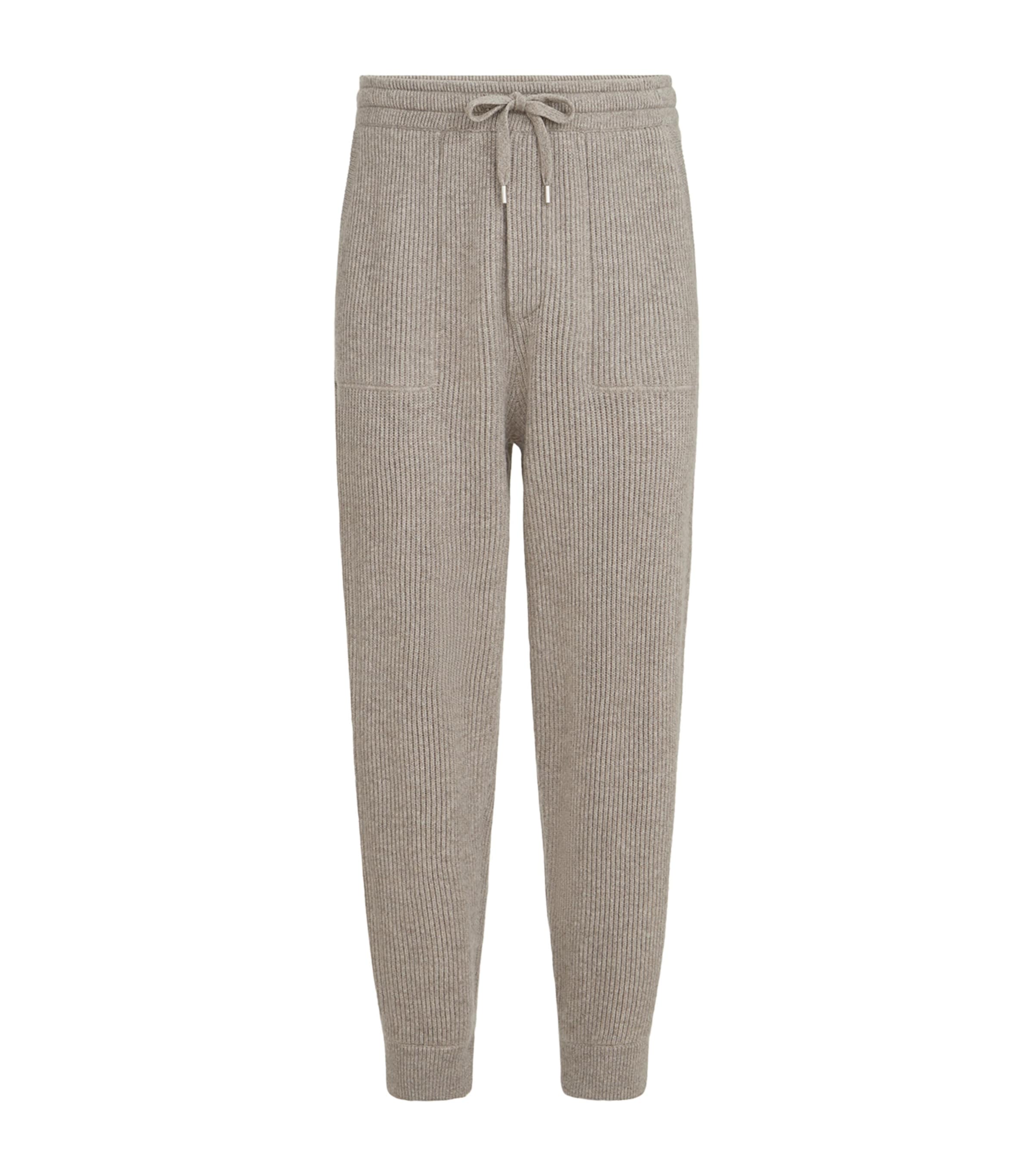 Brunello Cucinelli Mens Cashmere Rib-Knit Sweatpants