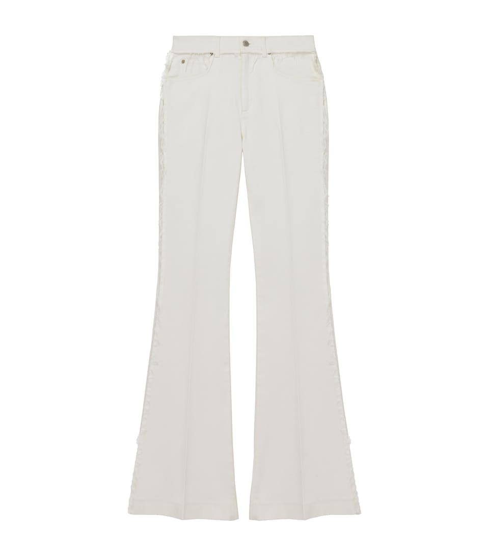 Denim Flared Tailored Trousers