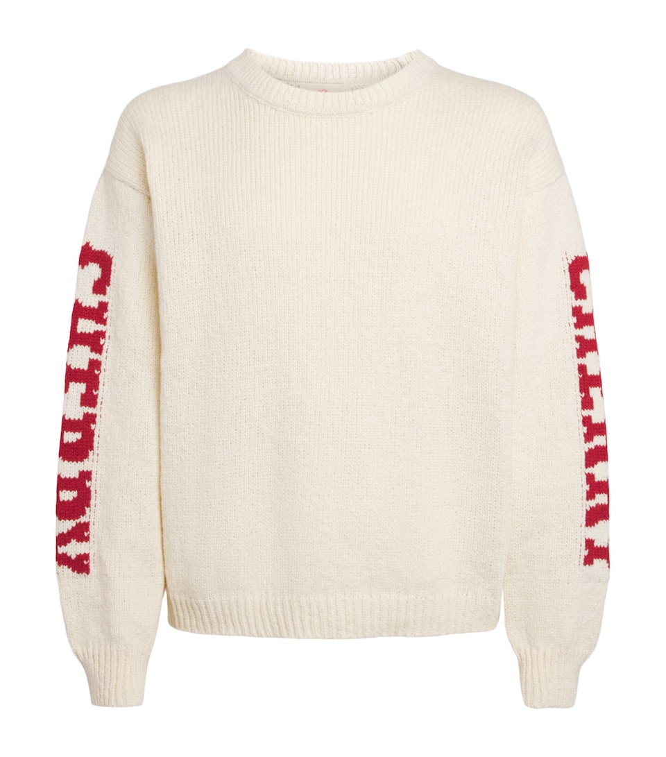 Cotton Intarsia Logo Sweater