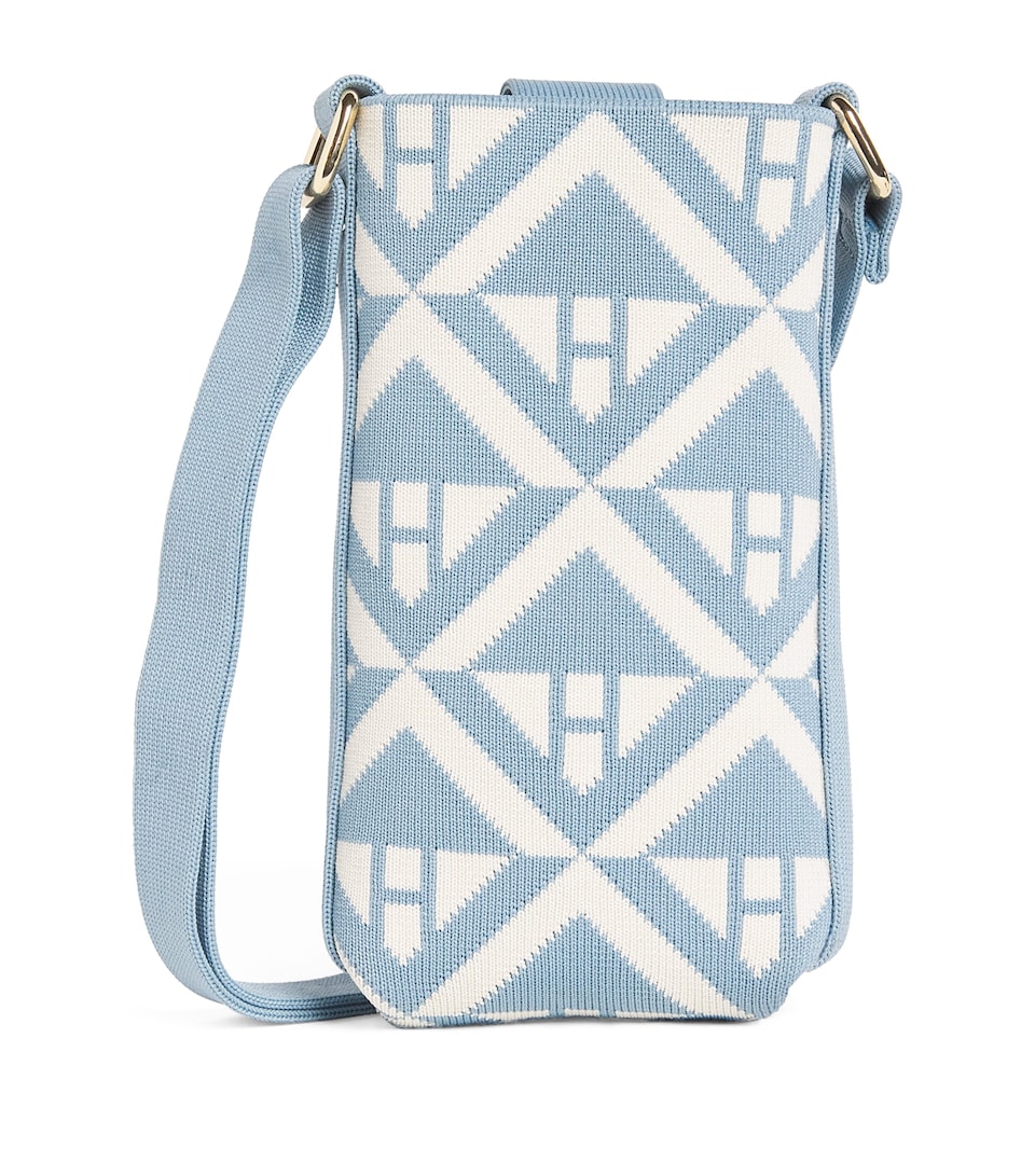 Harrods Geo Jacquard Phone Pouch Multi Print