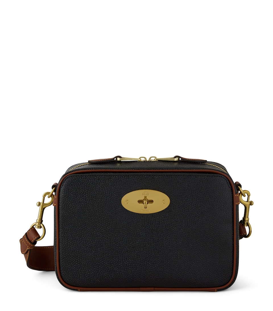 Mulberry Darley Camera Bag Black Cognac