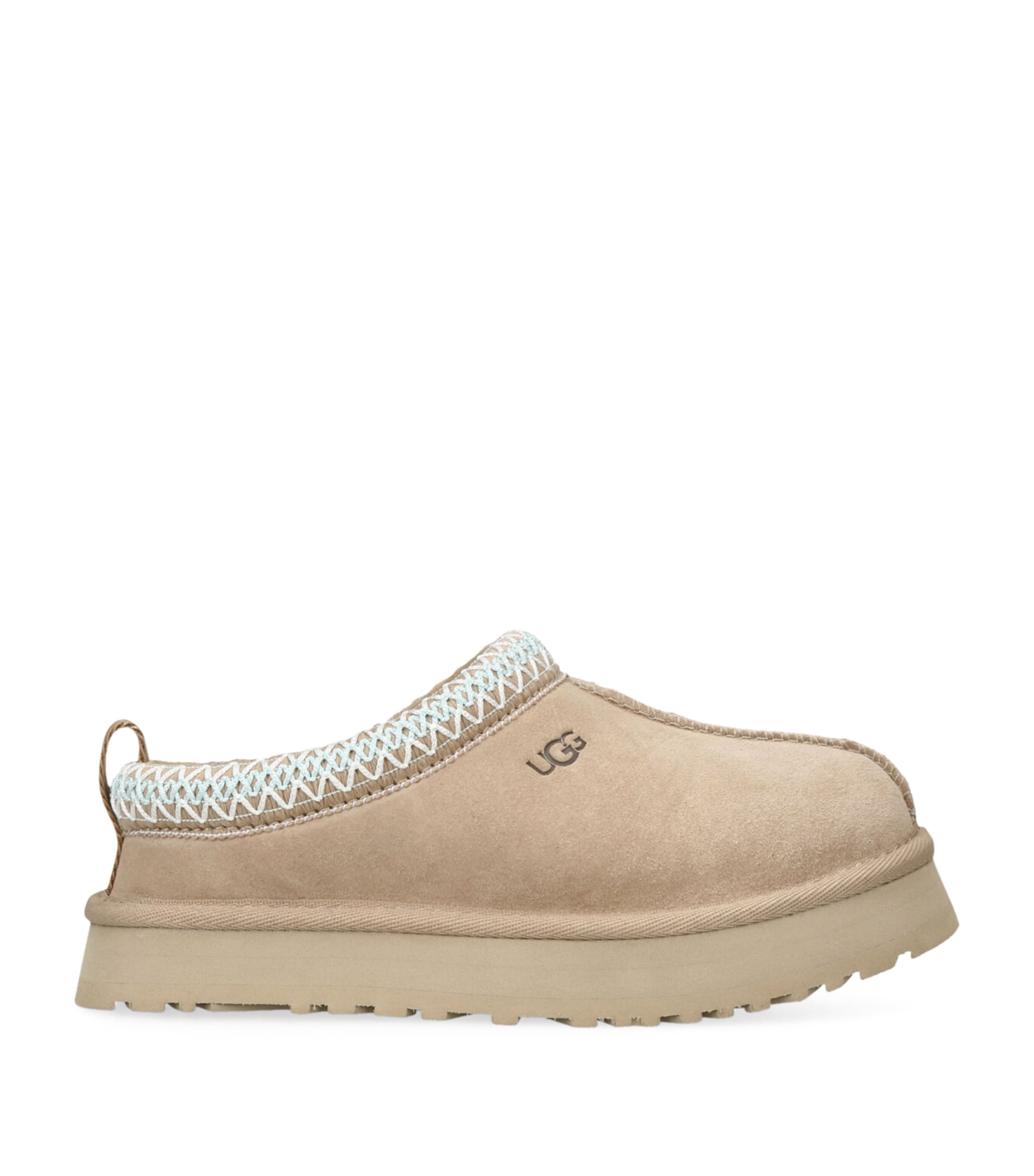 UGG Kids Suede Tazz Slippers Beige