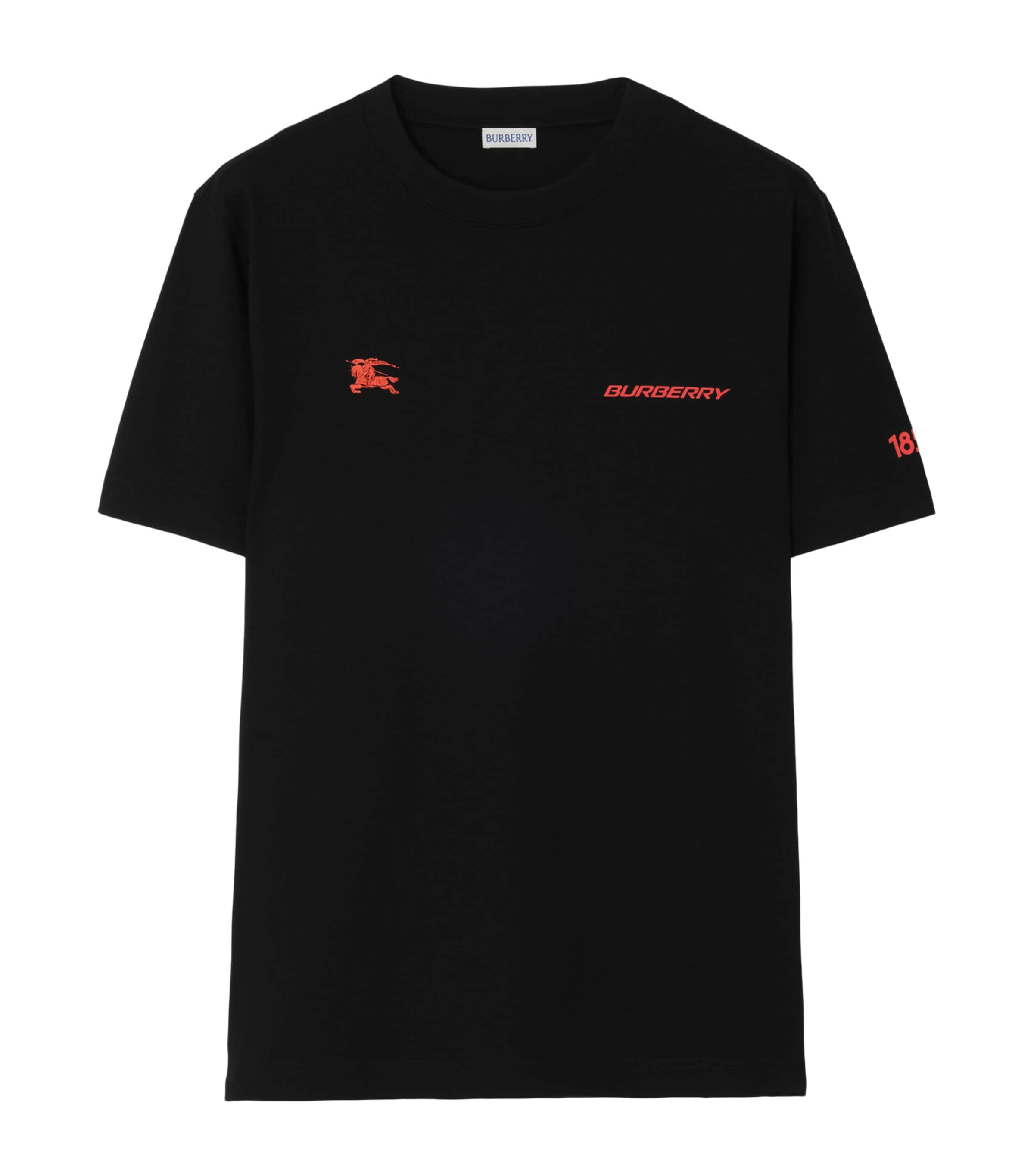 Burberry Mens Cotton London Map T-Shirt Black