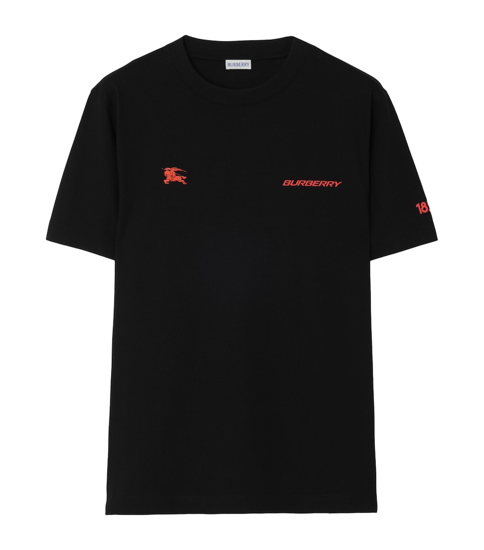 Burberry Mens Cotton London Map T-Shirt Black