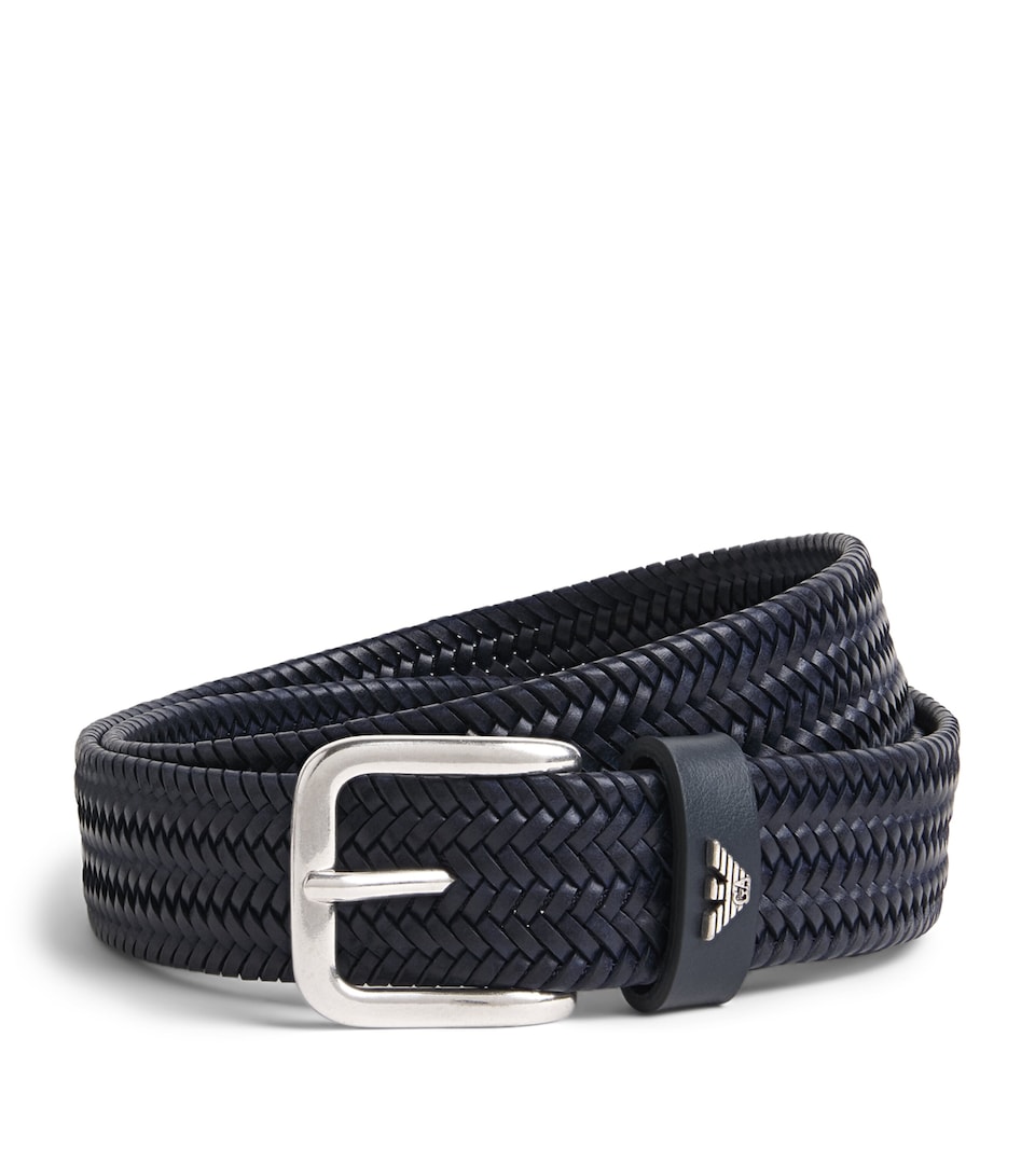 Emporio Armani Leather Woven Belt