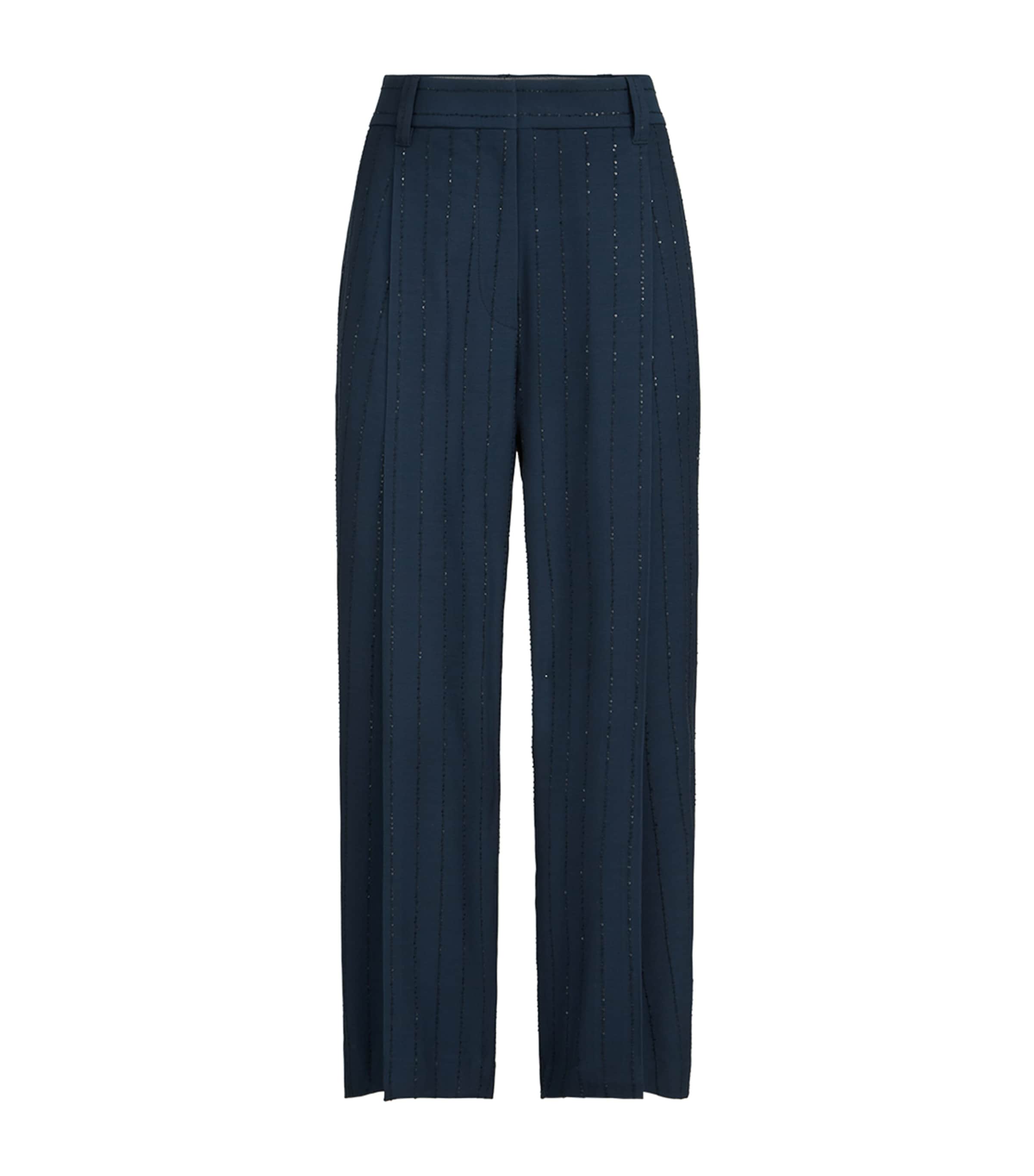 Brunello Cucinelli Womens Dazzling Stripe Trousers