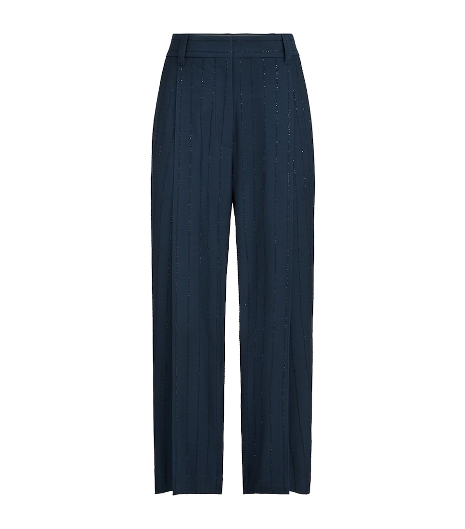 Brunello Cucinelli Womens Dazzling Stripe Trousers
