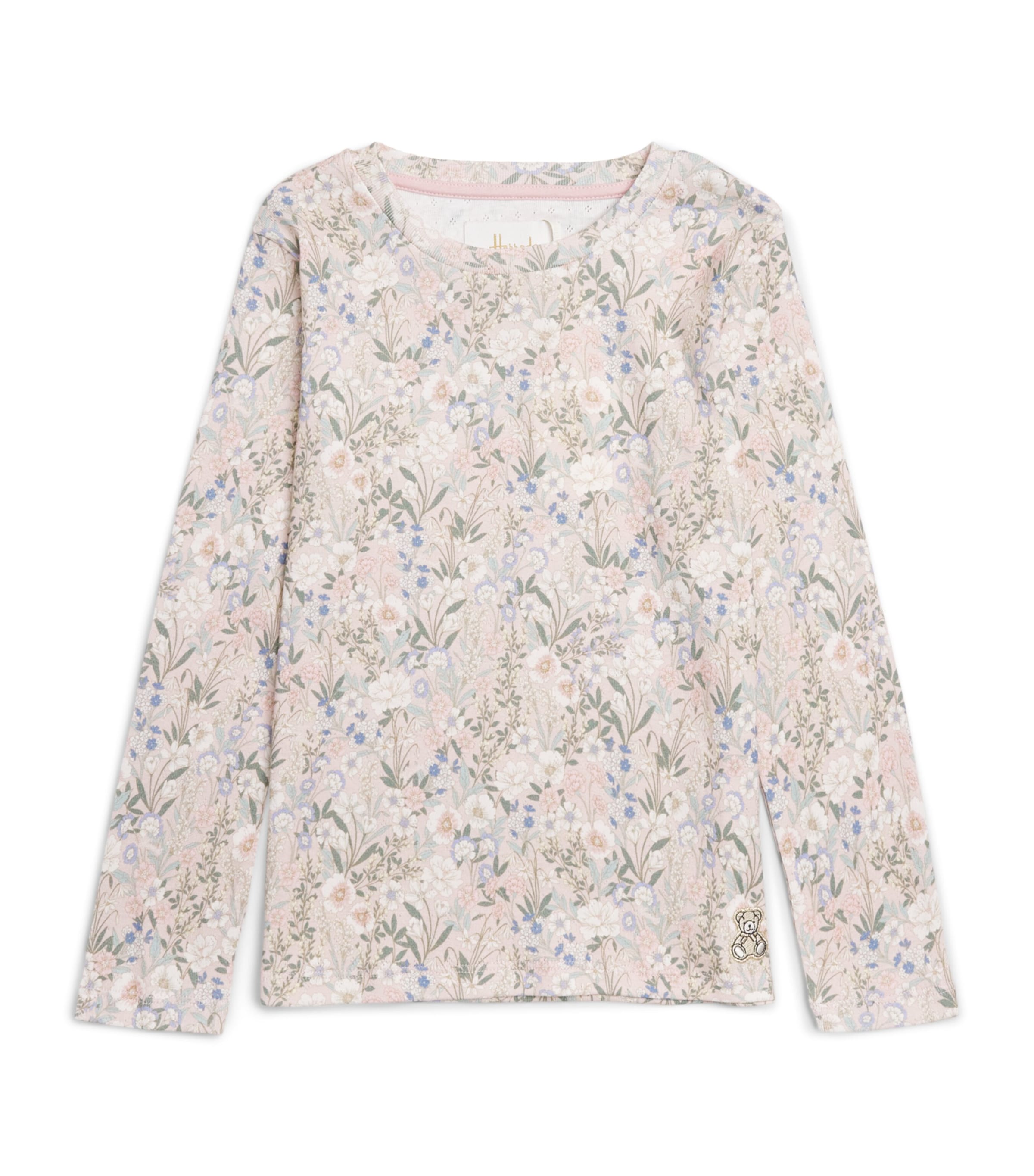 Harrods Cotton Floral Long-Sleeve T-Shirt (2-14 Years) Pink