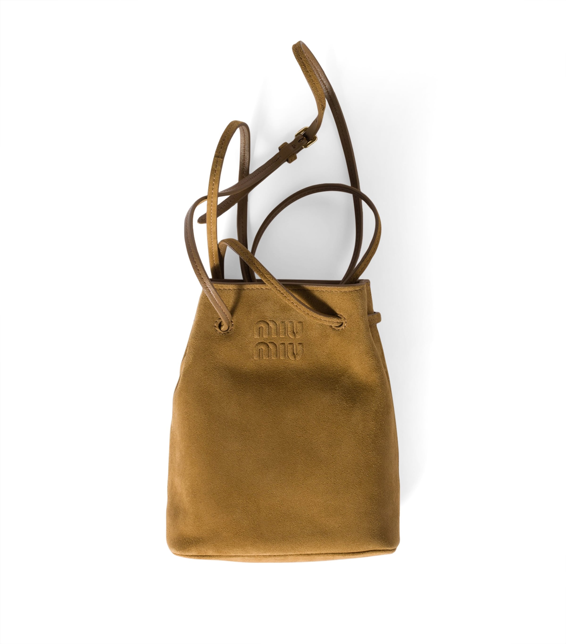 Miu Miu Womens Suede Logo Pouch