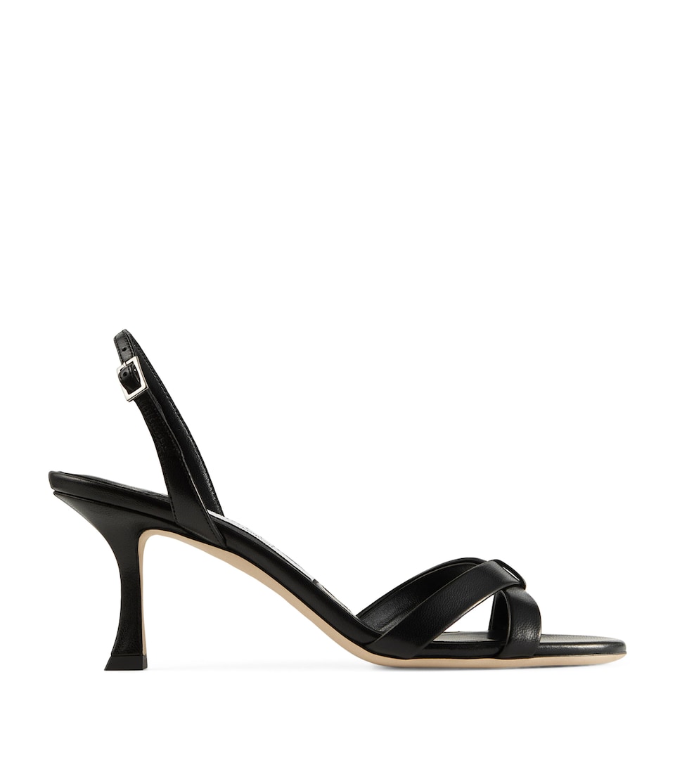 Jimmy Choo Elsy 70 Leather Heeled Sandals Black