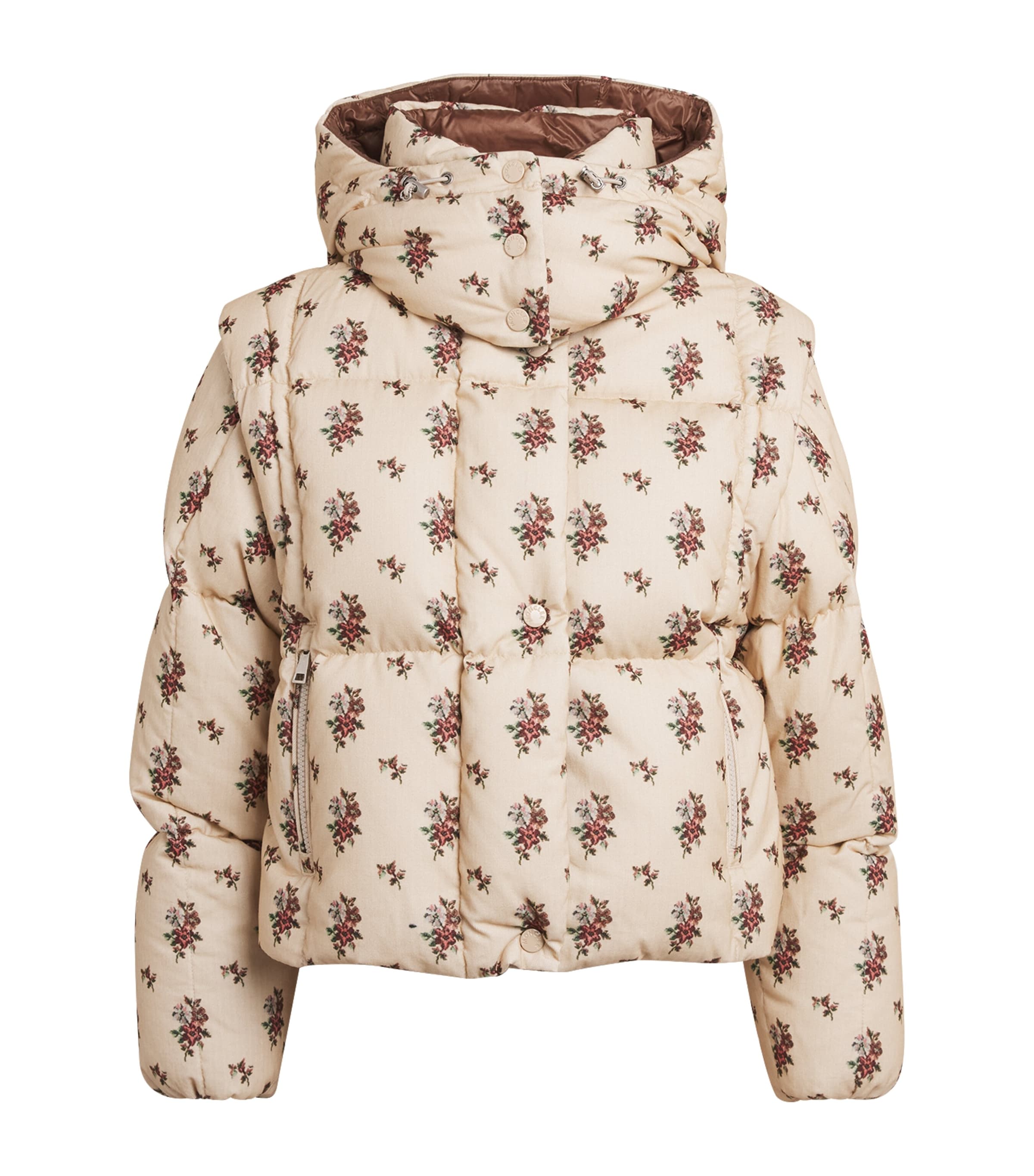 Moncler Womens Floral 2-in-1 Torcol Down Jacket