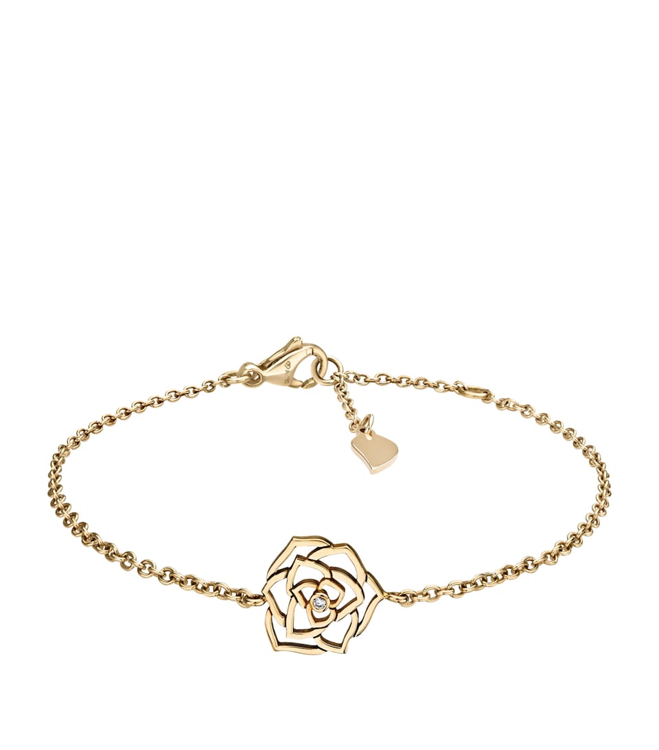 Rose Gold and Diamond Rose Bracelet