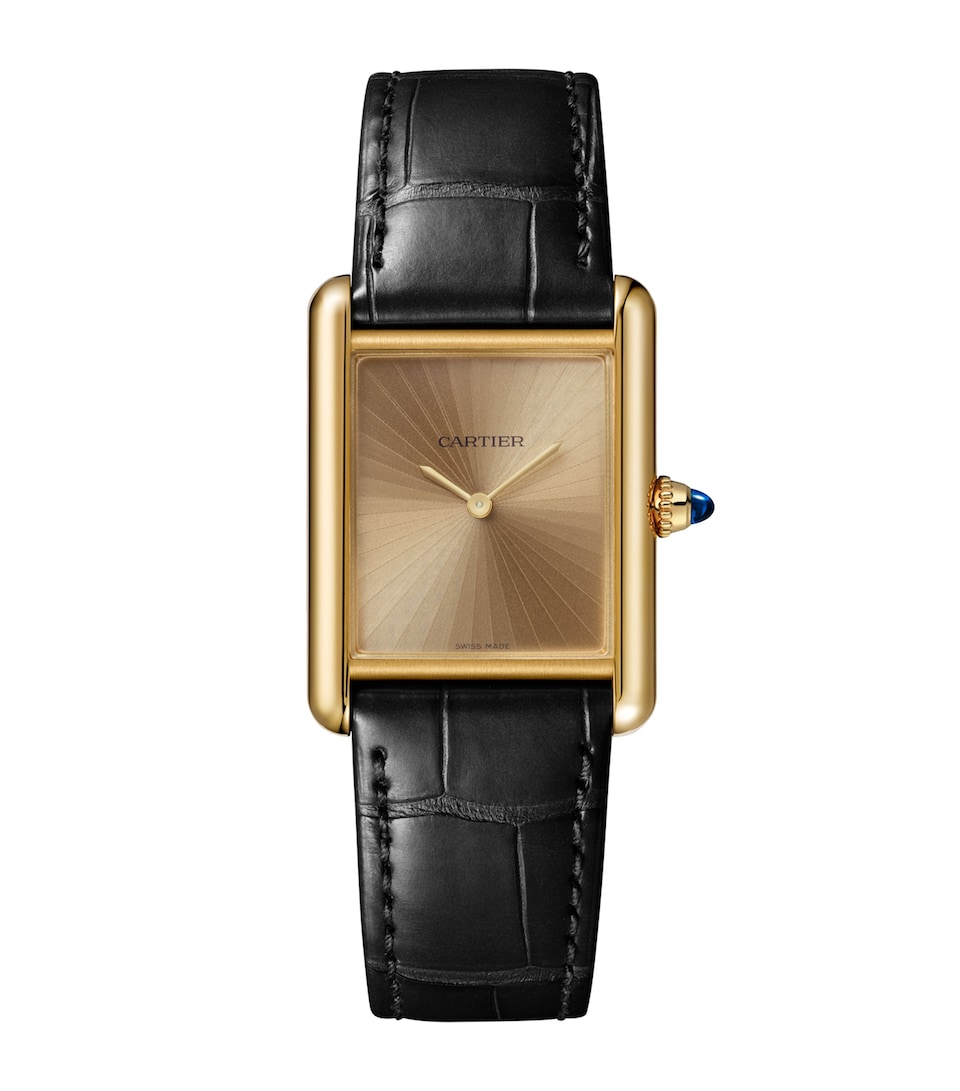 Large Yellow Gold Tank Louis Cartier Watch 25.5mm