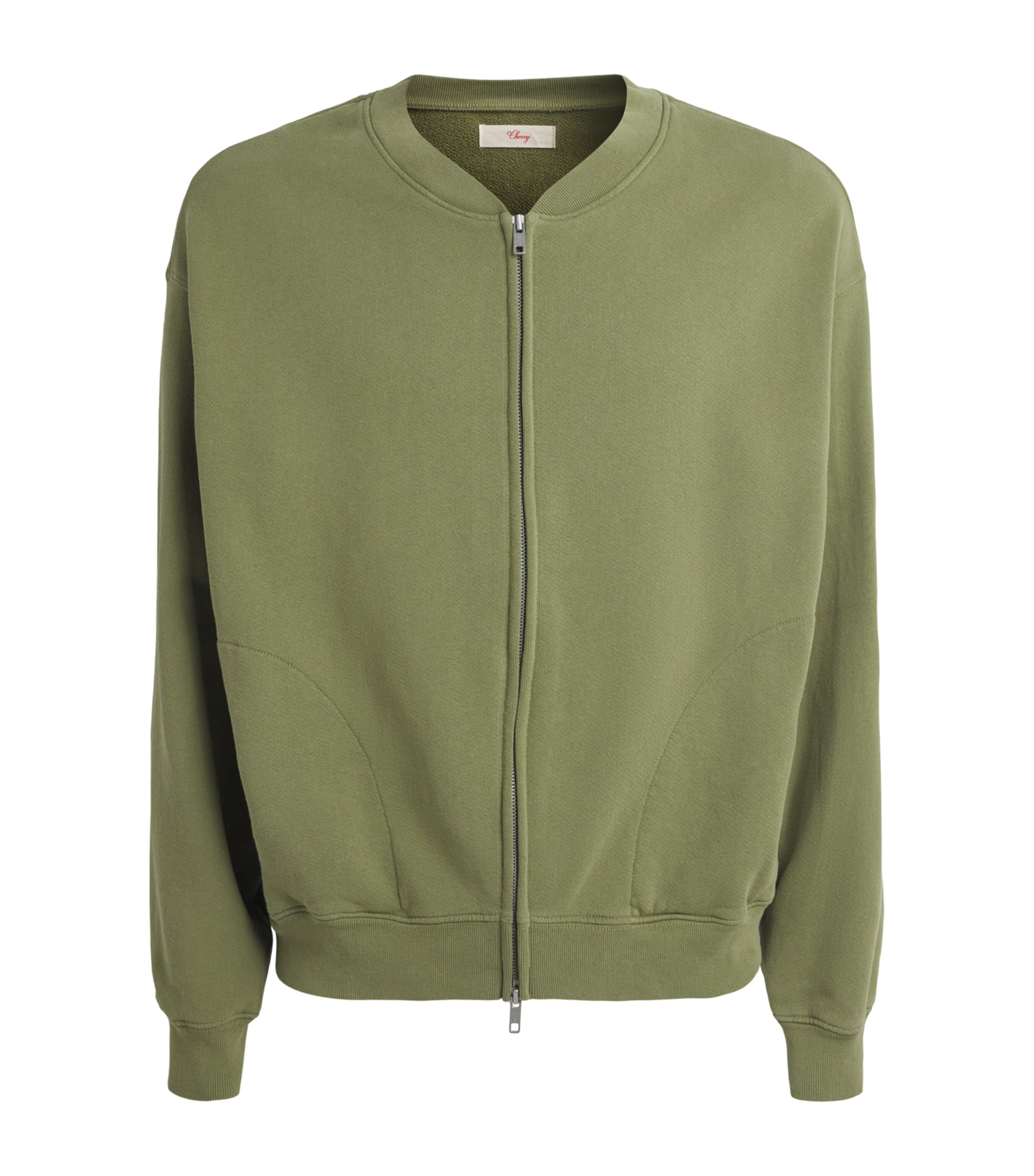 Cherry Los Angeles Mens Cotton Fleece Gecko Zip-Up Sweatshirt Cactus