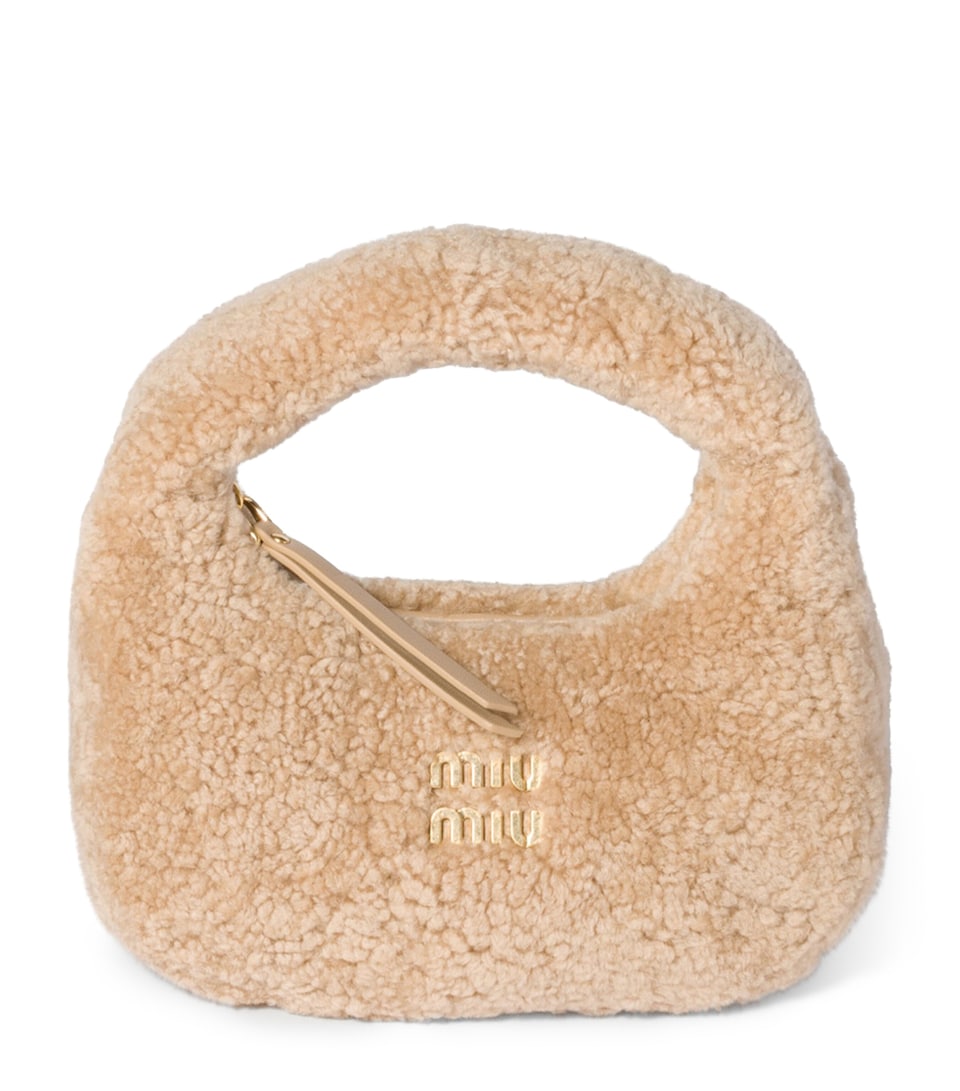Mini Shearling Wander Top-Handle Bag