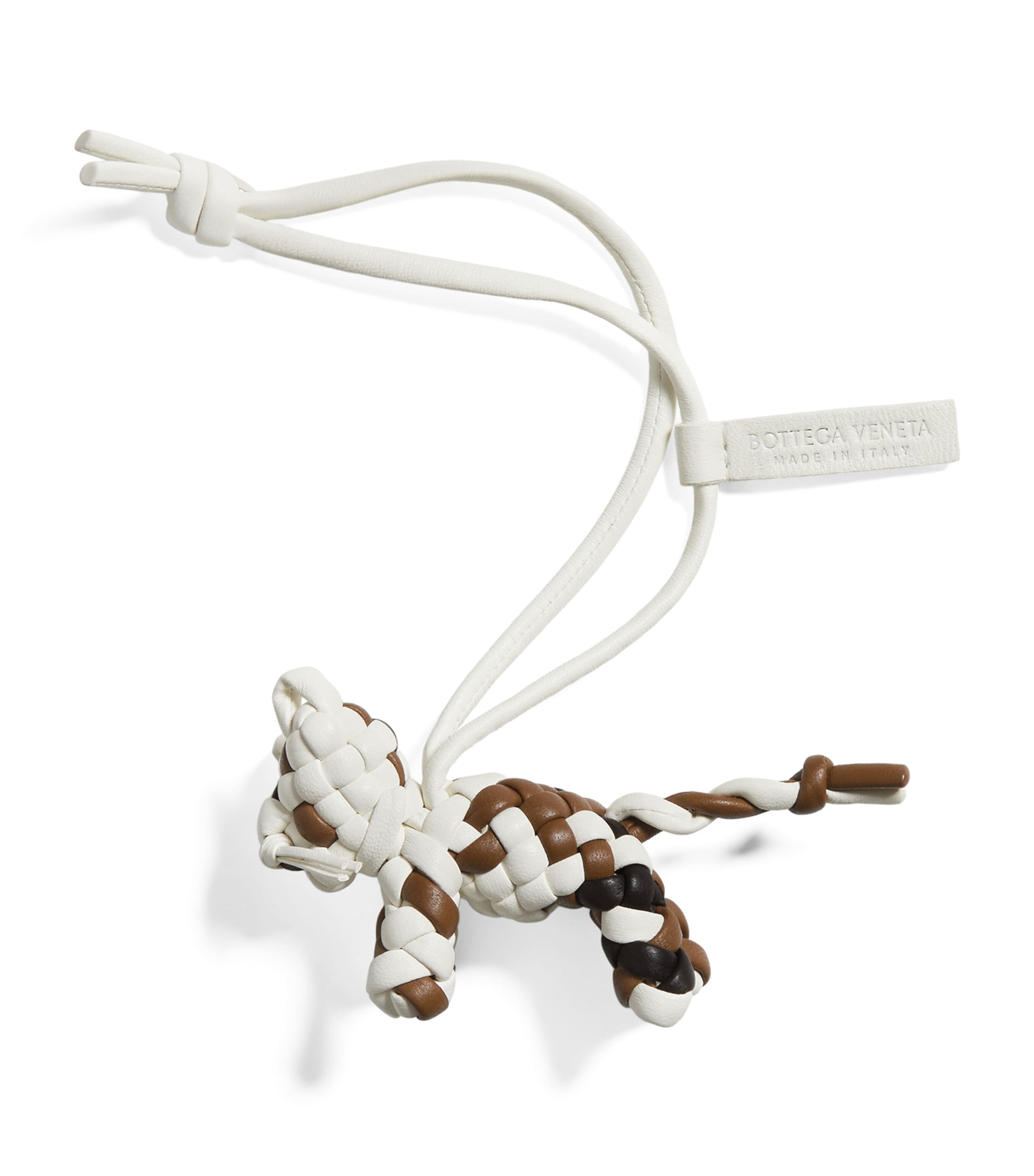 Bottega Veneta Leather Intrecciato Cat Charm