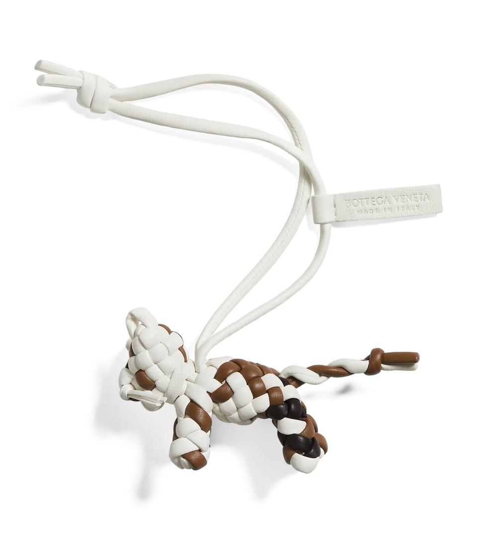 Bottega Veneta Leather Intrecciato Cat Charm