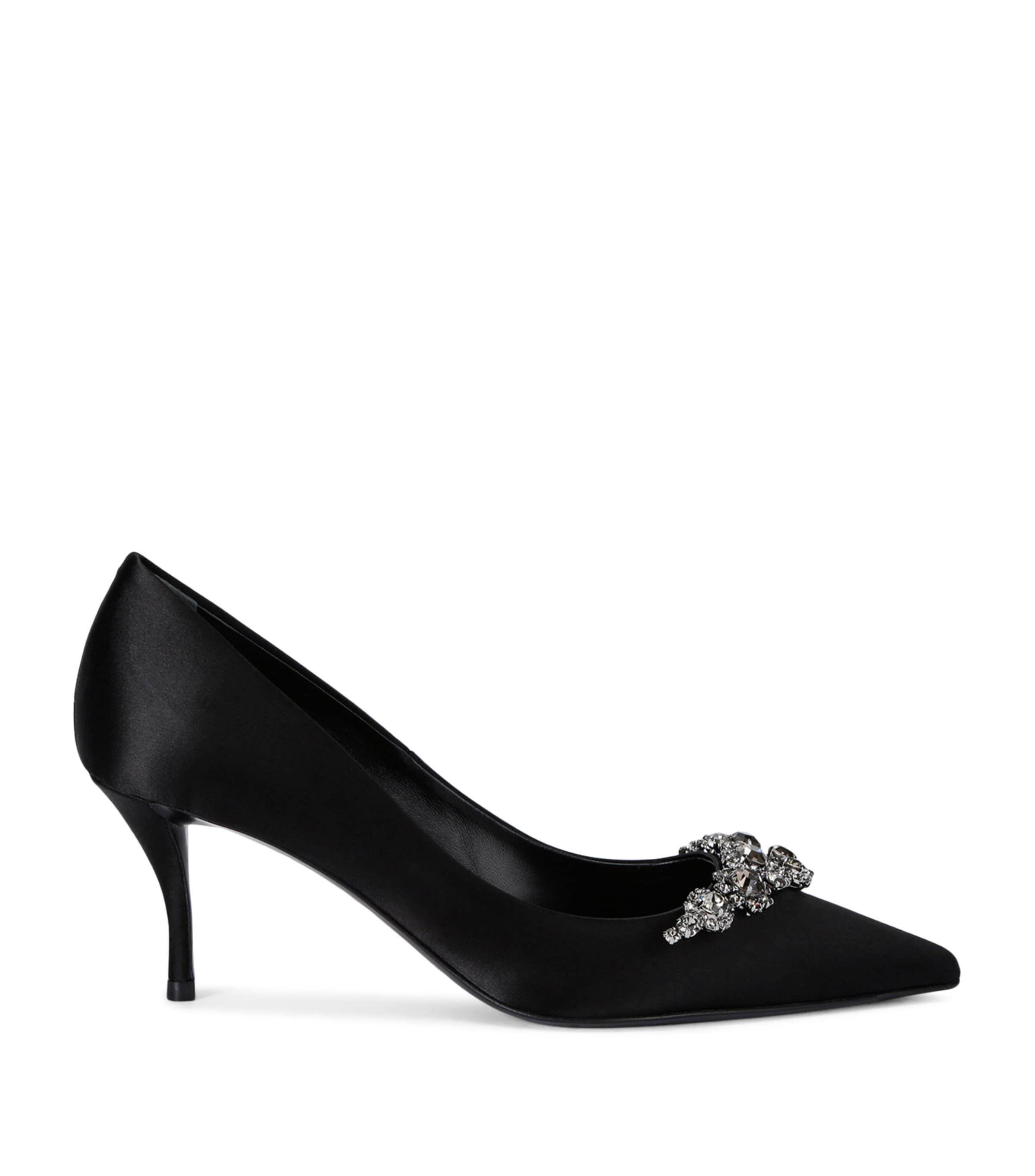 Satin Embellished Efflorescence Pumps 65