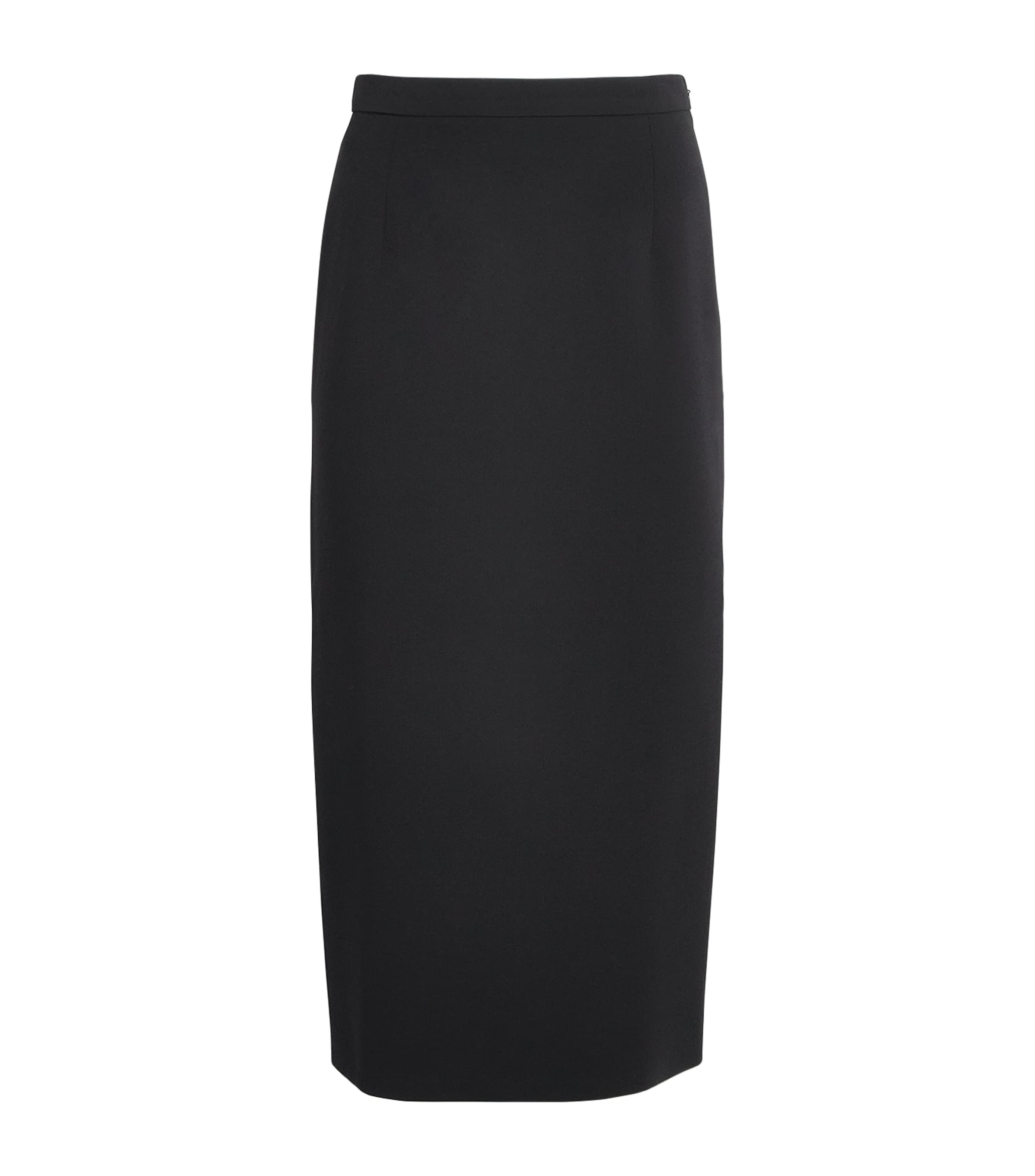 Alessandra Rich Womens Virgin Wool-Blend Midi Pencil Skirt Black