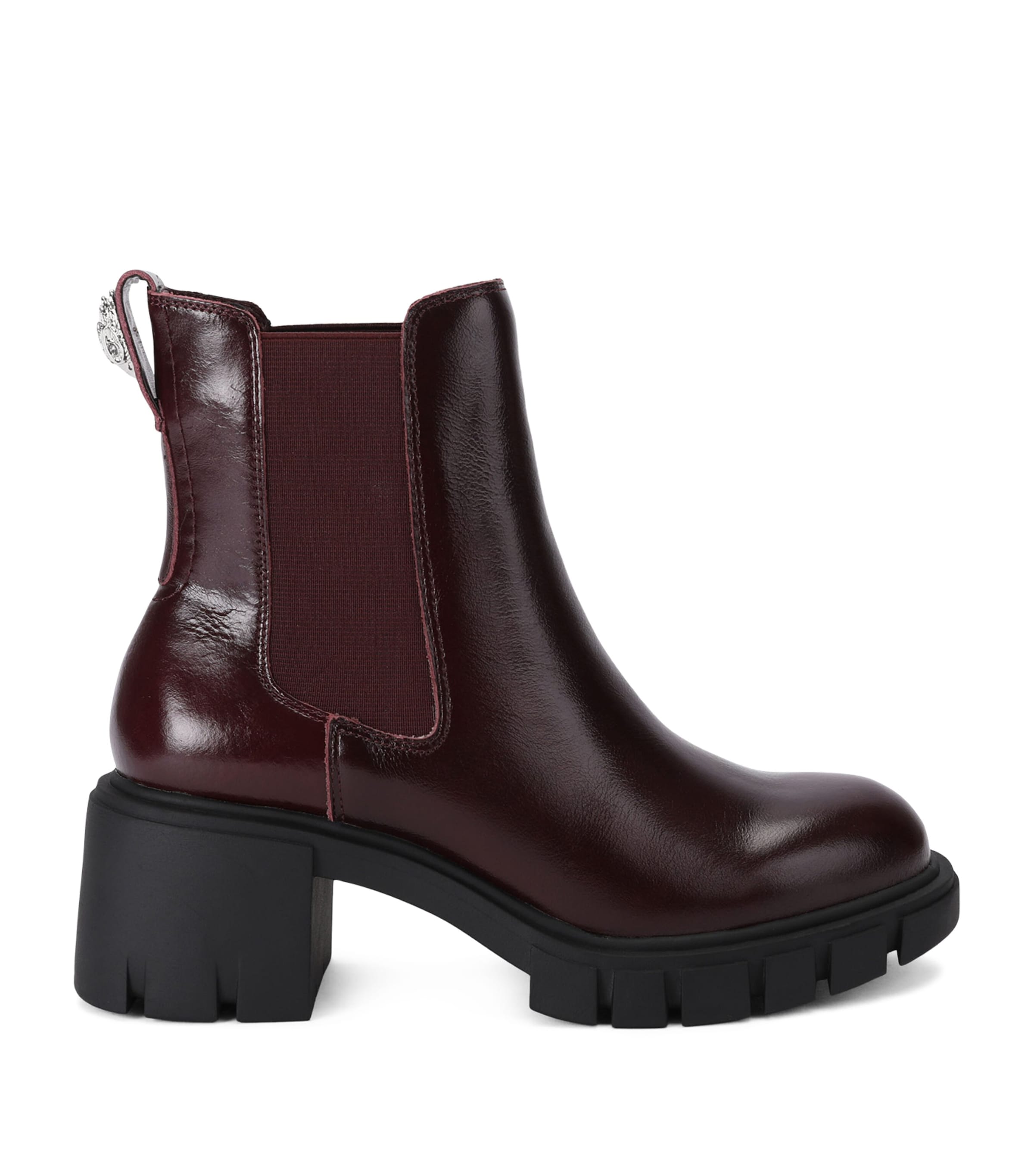 Kurt Geiger London Leather Clarence Ankle Boots 60 Red/dark