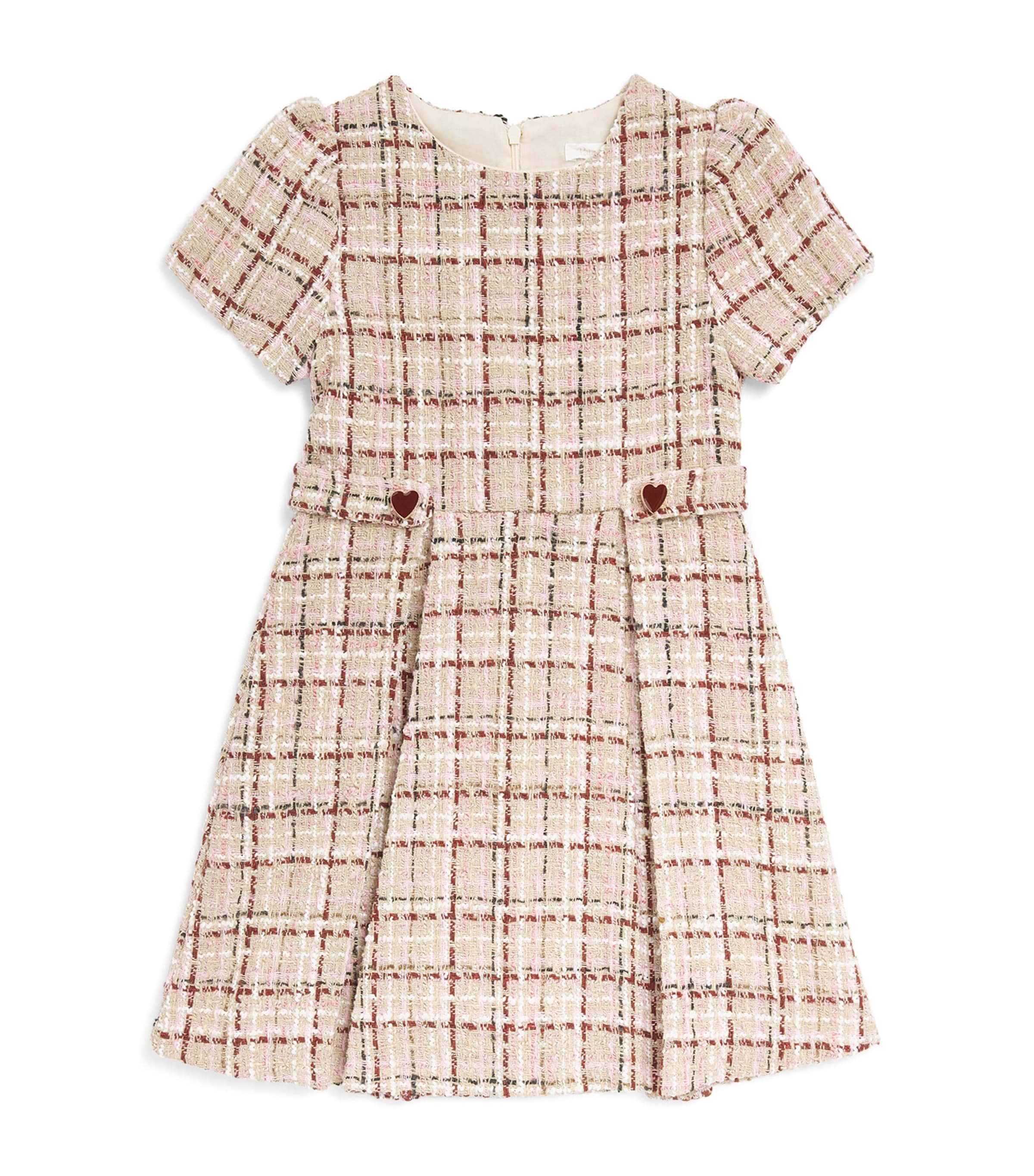 Patachou Tweed Check Dress (2-14 Years)