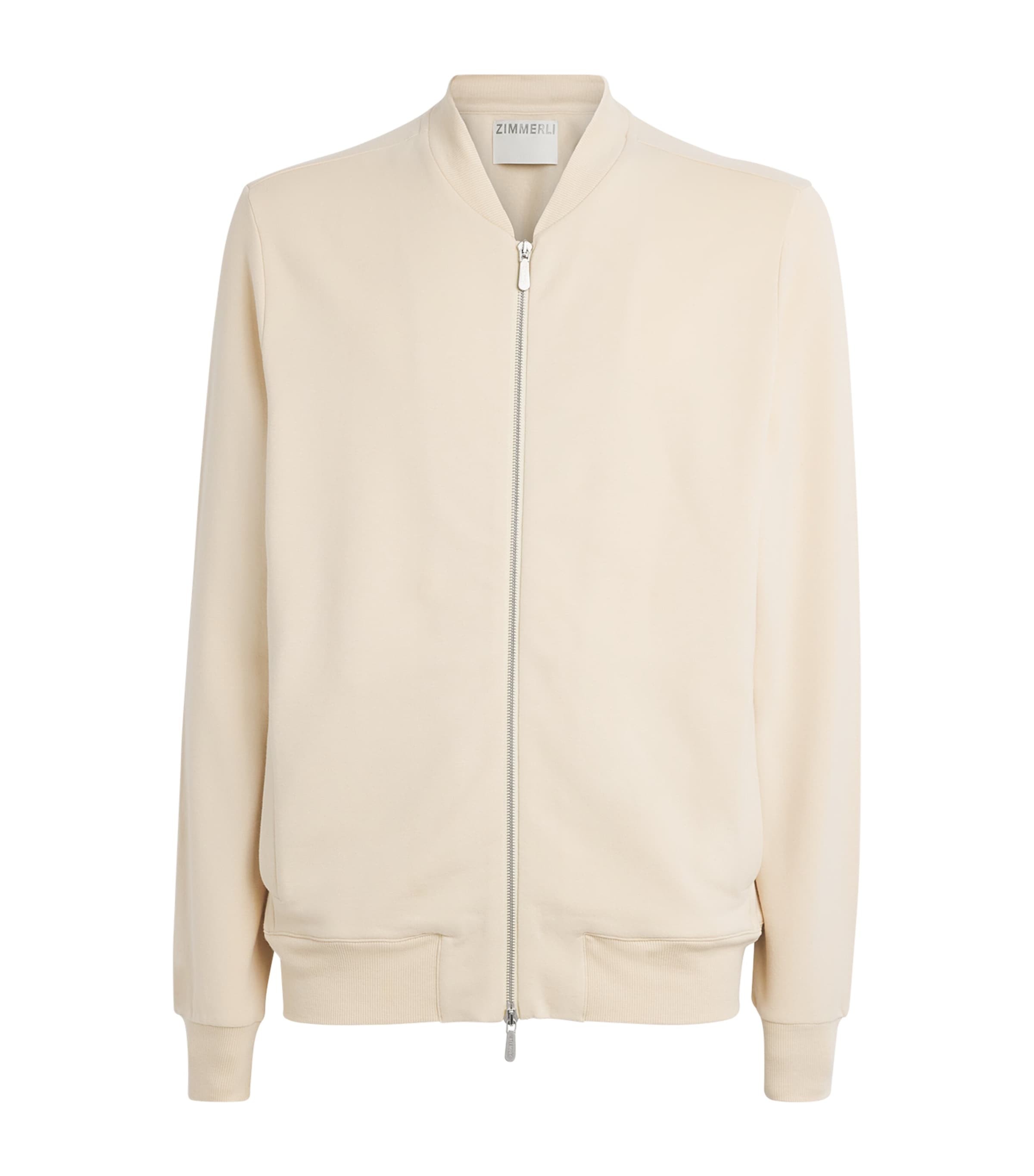 Zimmerli Mens Winter Lounge Zip-Up Jacket Beige