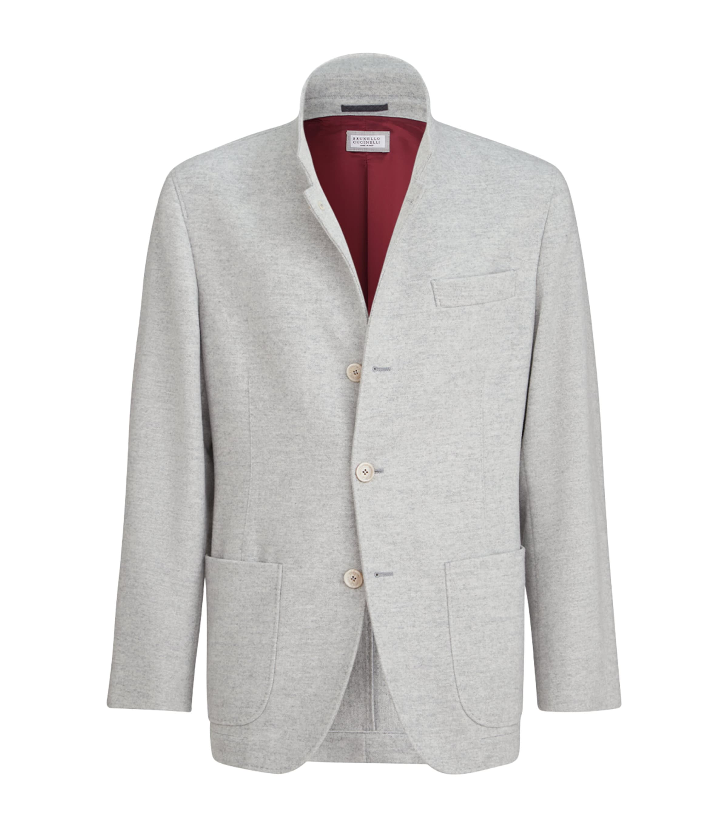 Brunello Cucinelli Mens Water-Resistant Cashmere Blazer Grey
