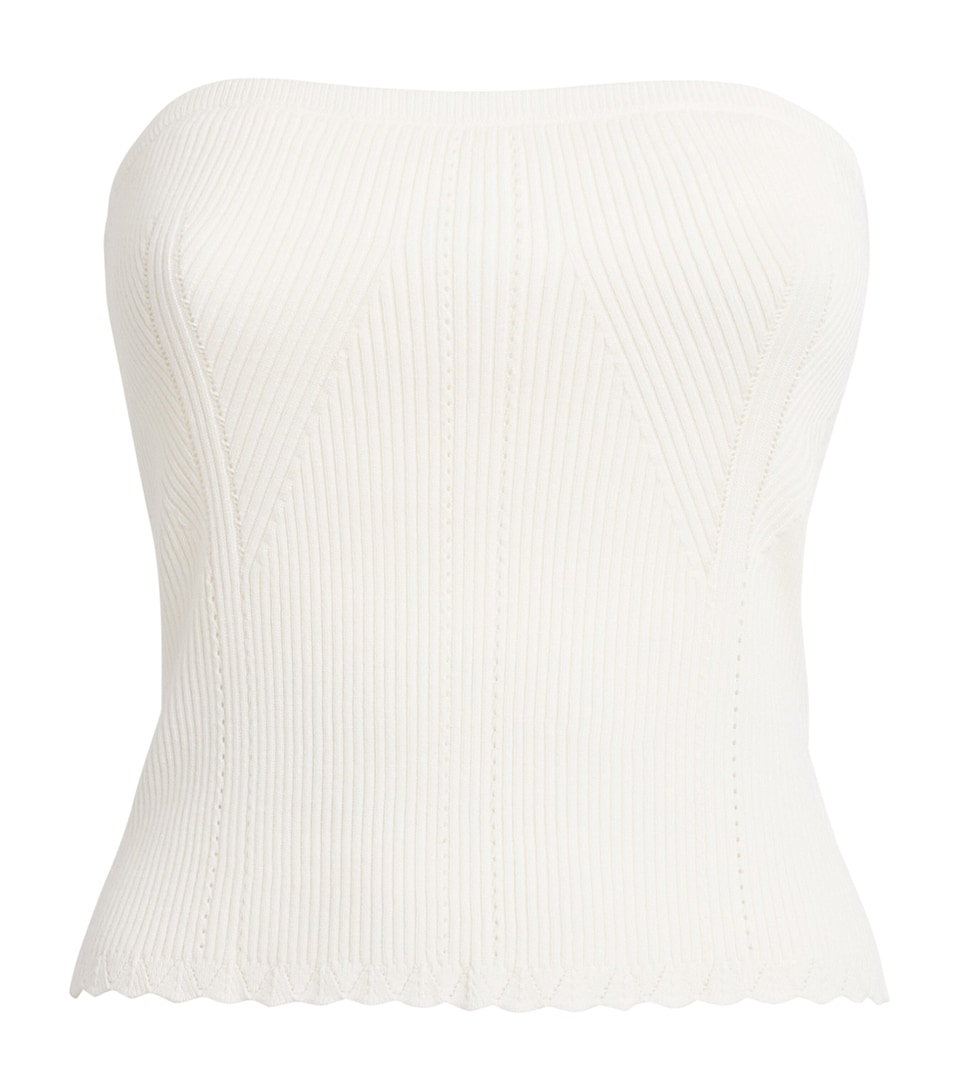 PAIGE Womens Knitted Valentina Bandeau Top White
