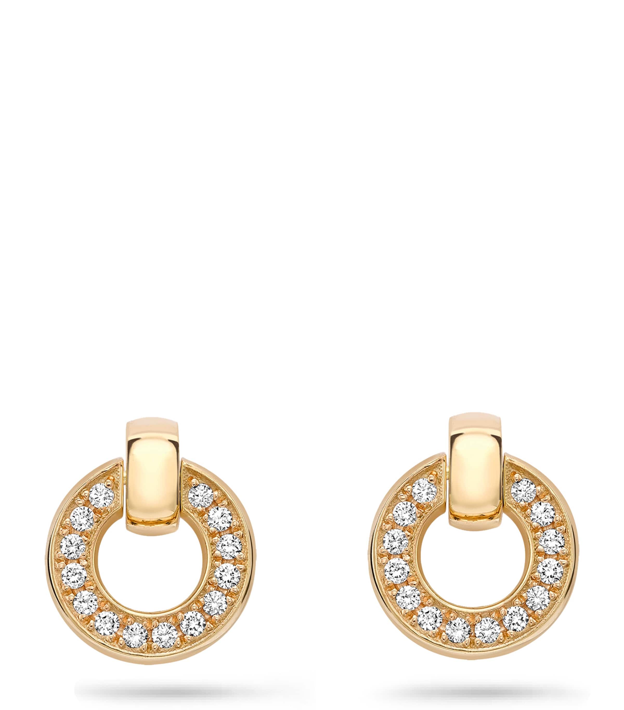 Boodles Yellow Gold and Diamond Roulette Flip Earrings Yellow Gold