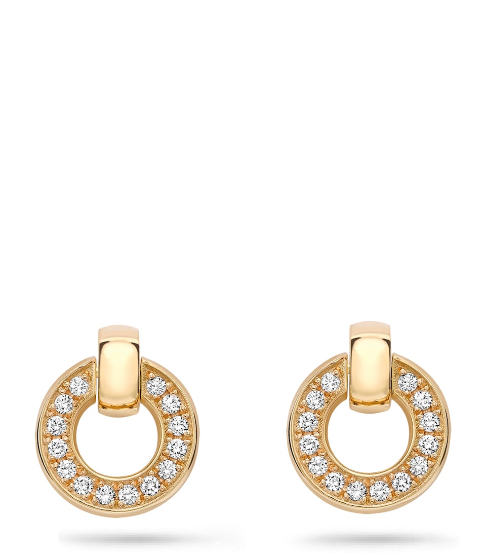 Boodles Yellow Gold and Diamond Roulette Flip Earrings Yellow Gold