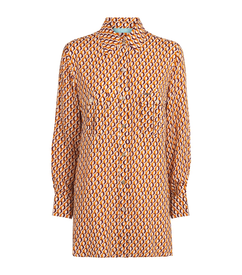 Melissa Odabash Womens Printed Ariel Shirt Retro
