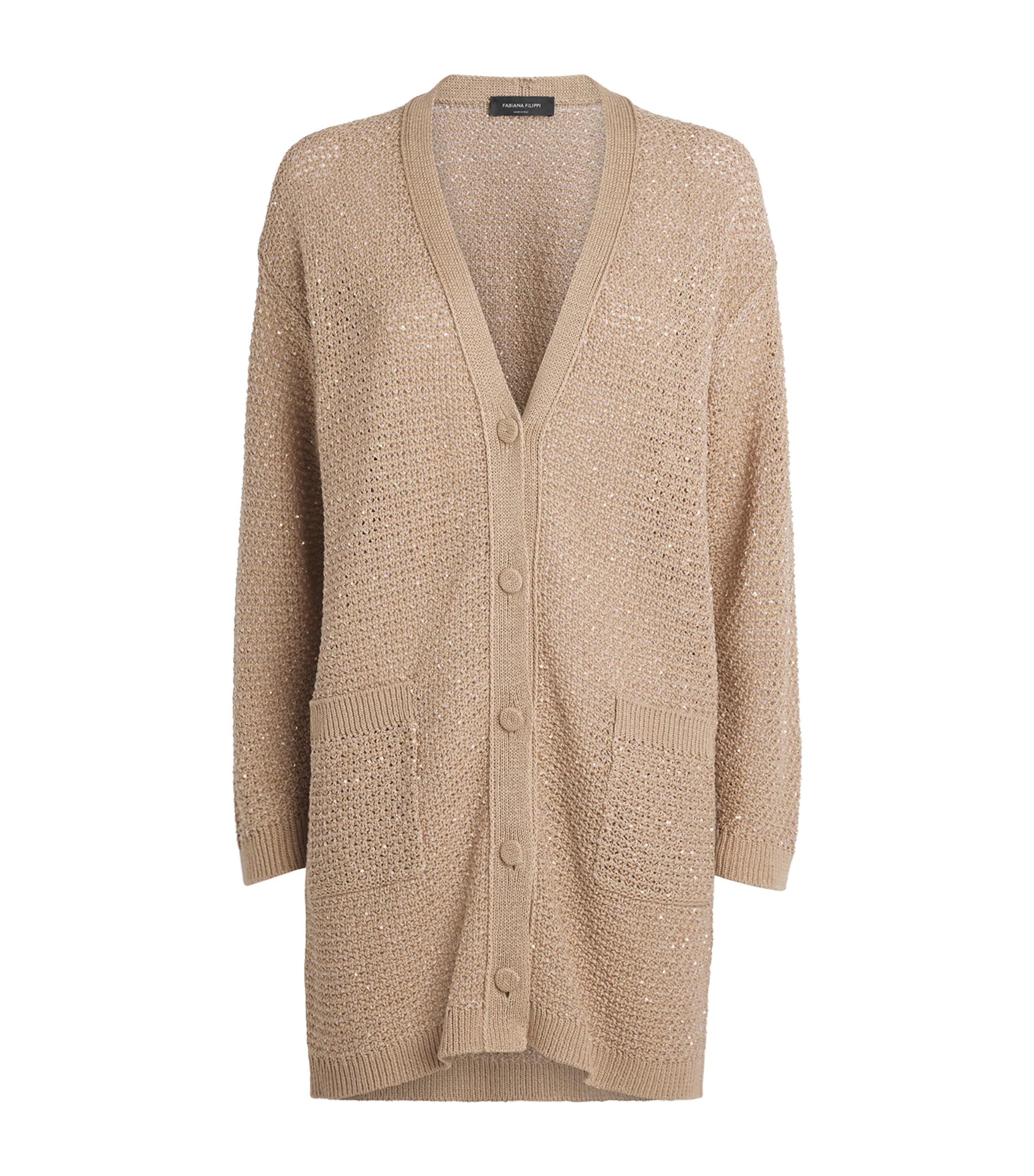 Sequinned Crochet Cardigan