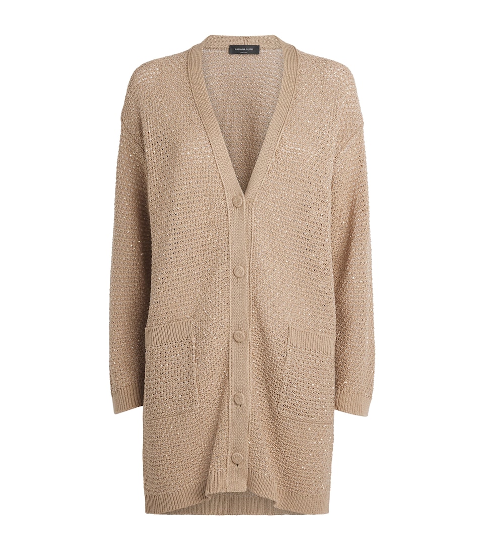 Sequinned Crochet Cardigan