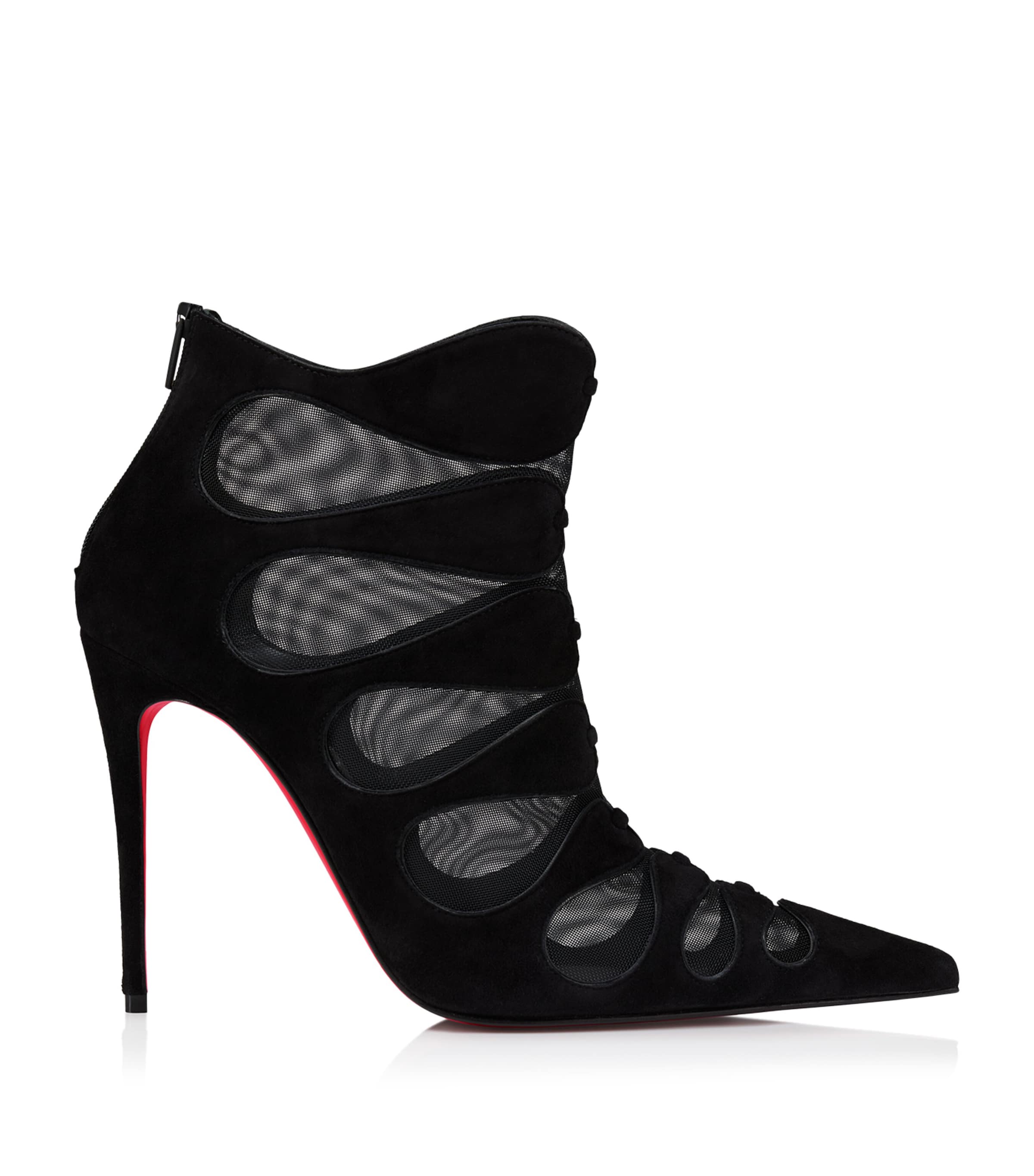 Circus Max Suede-Mesh Ankle Boots 100