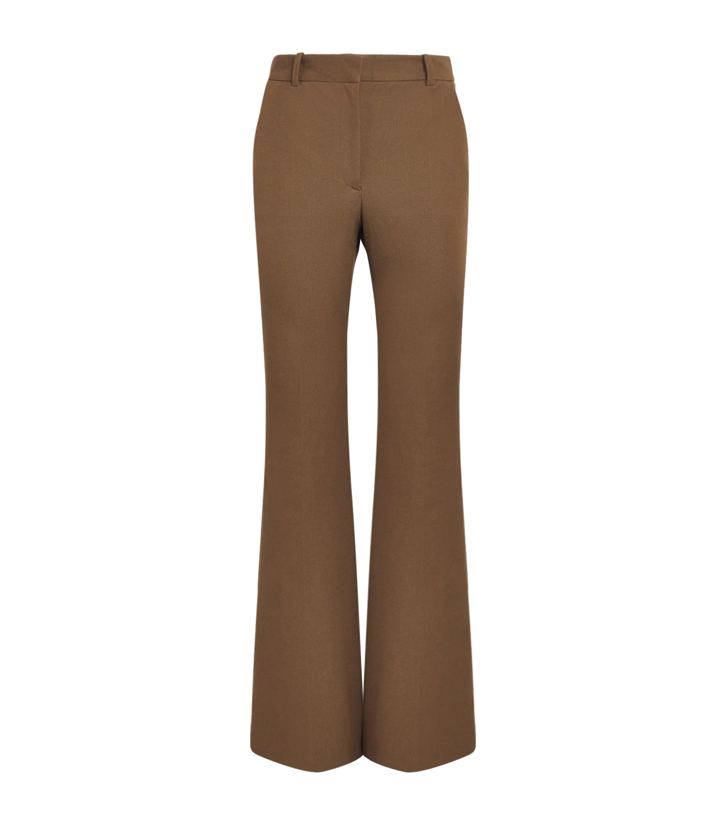 Joseph Womens Stretch-Gabardine Tafira Flared Trousers Taupe