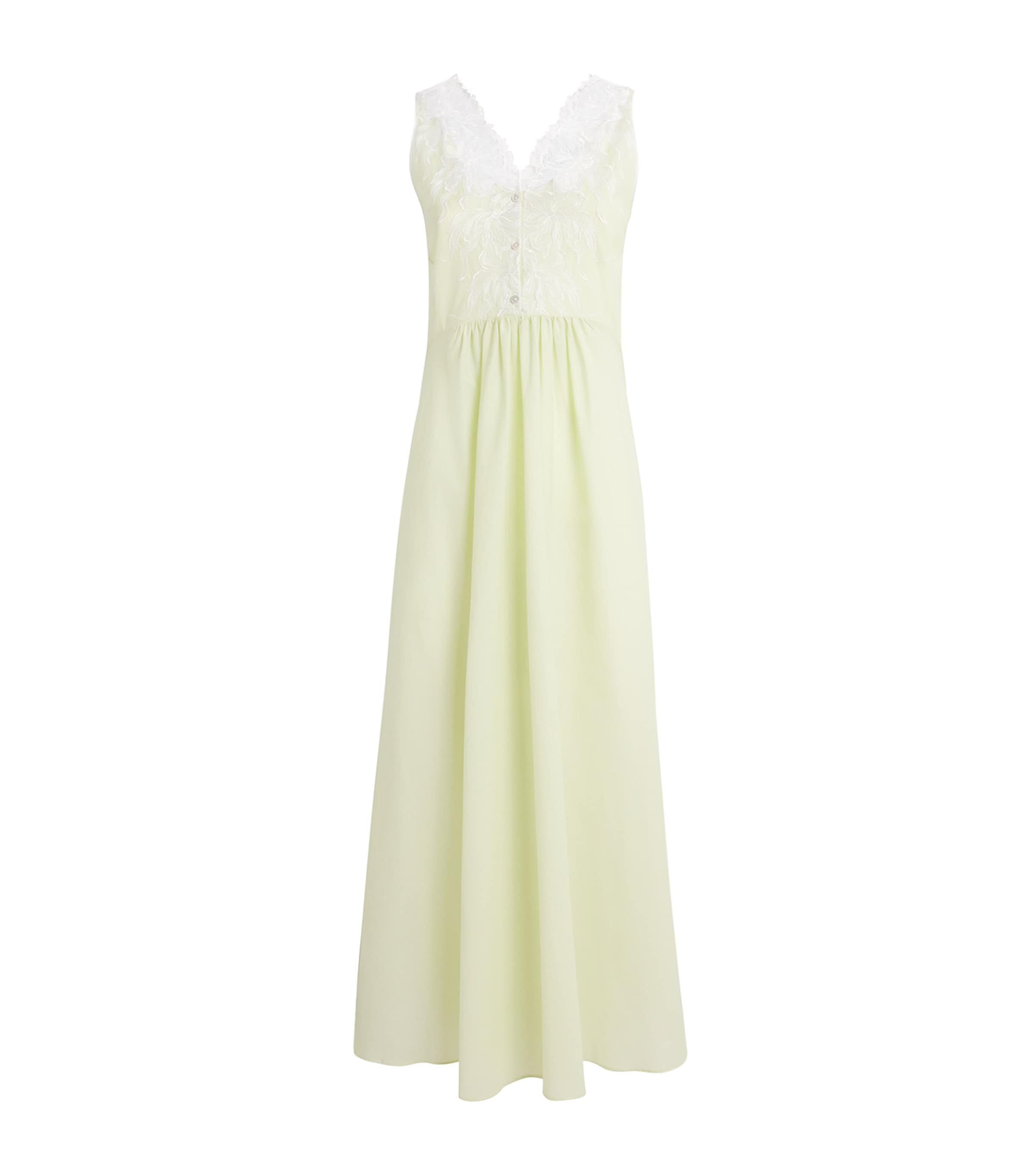Bocan Womens Cotton Clariss Nightdress Light Green