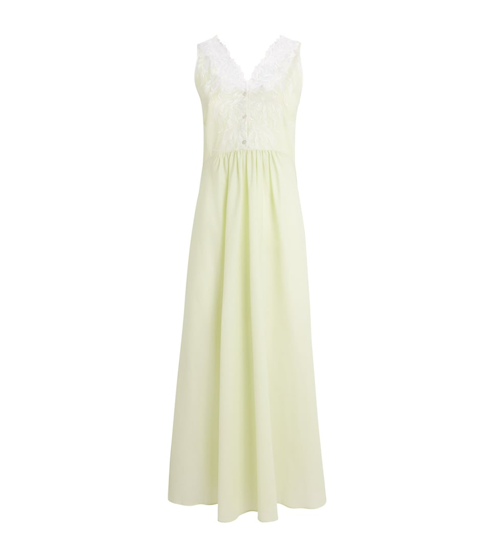 Bocan Womens Cotton Clariss Nightdress Light Green