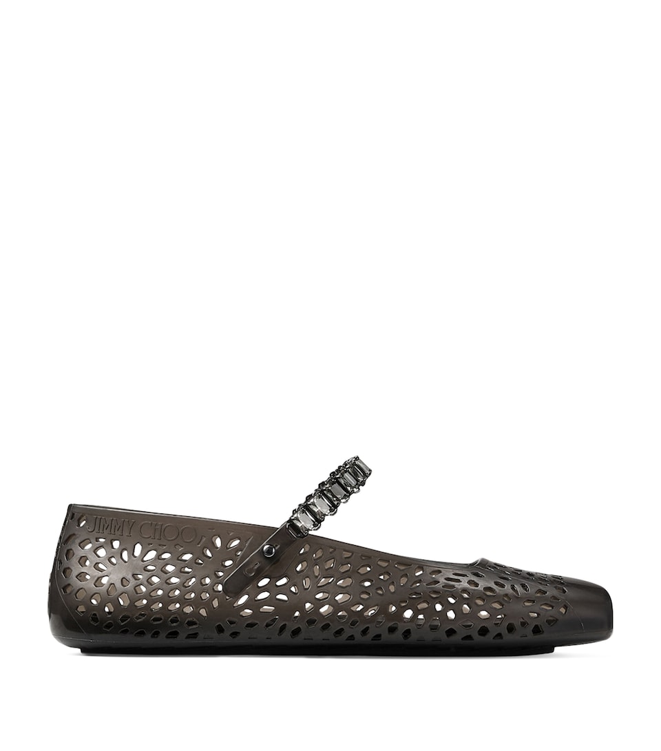 Jimmy Choo The Jelly Ballet Flats Black/smoke