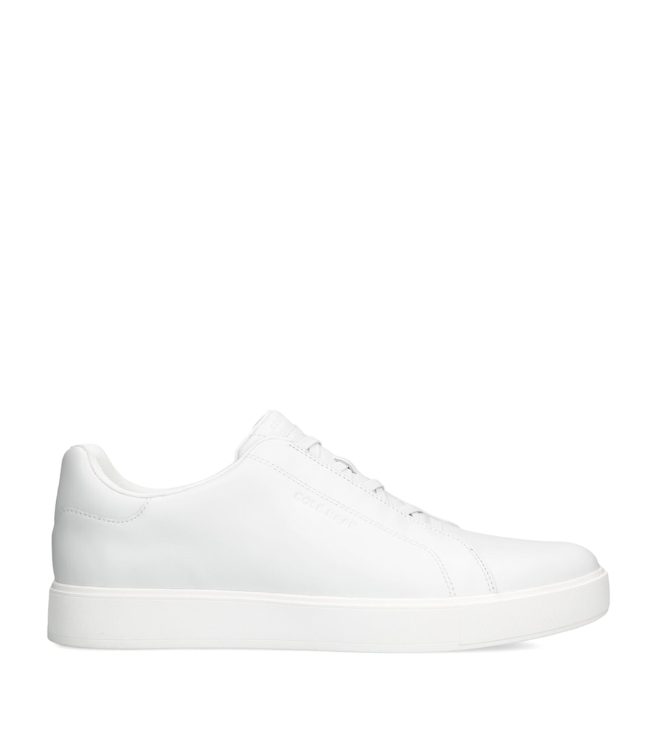 Cole Haan Leather GrandPrø Luxe Slip-On Sneakers White