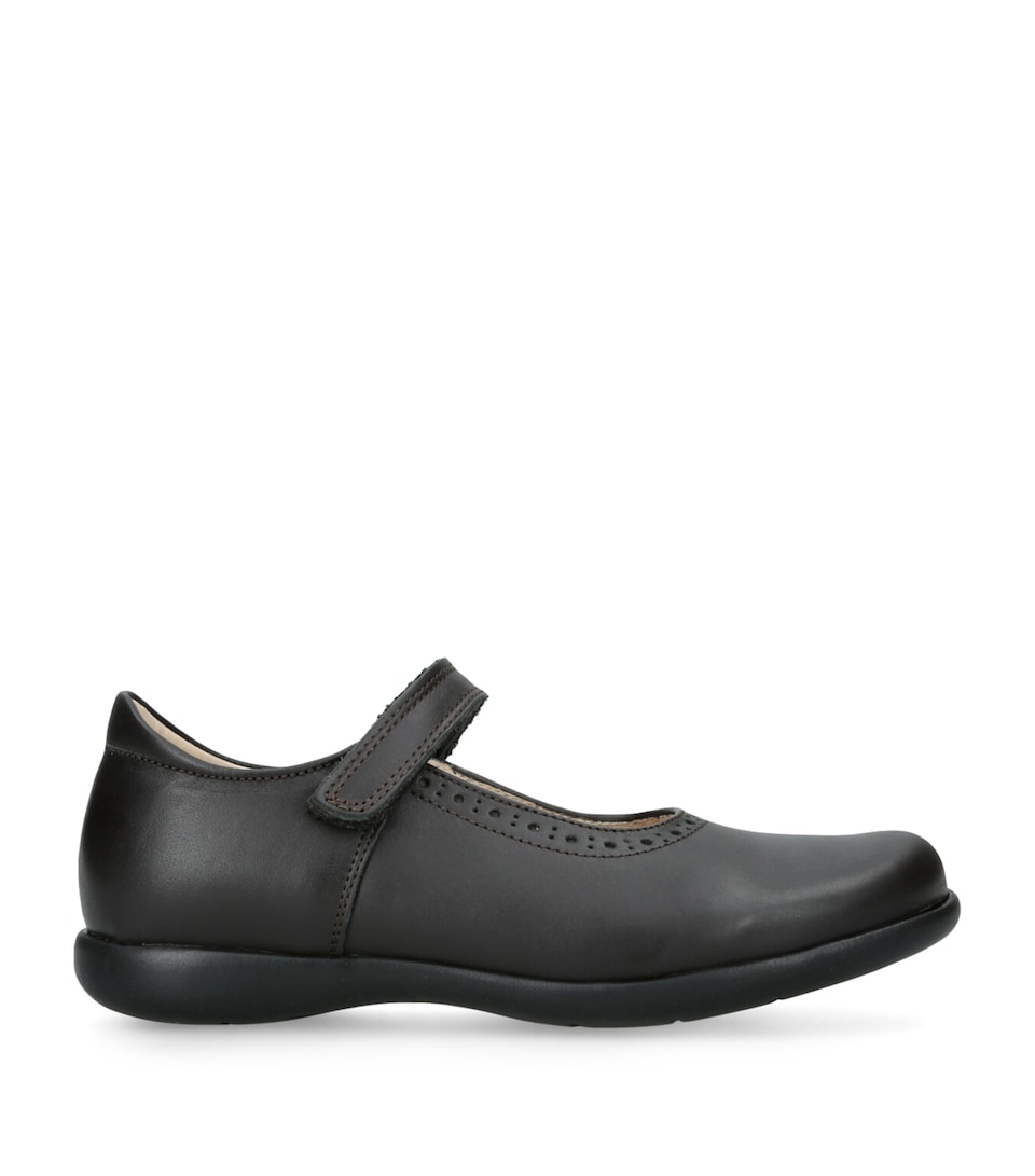 Trotters Leather Emma School Shoes Dark Brown