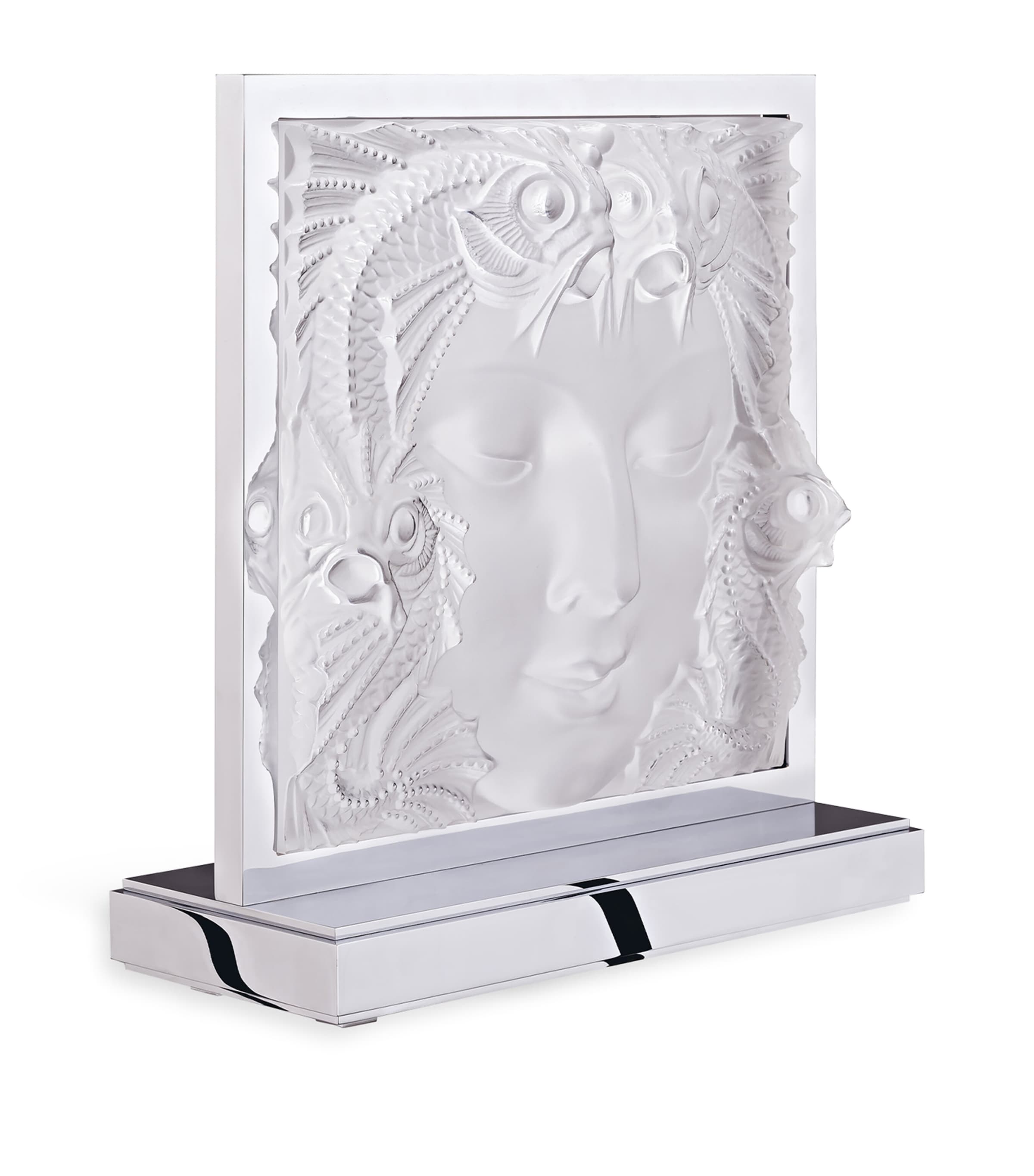 Lalique Crystal Masque de Femme Lamp Incolore
