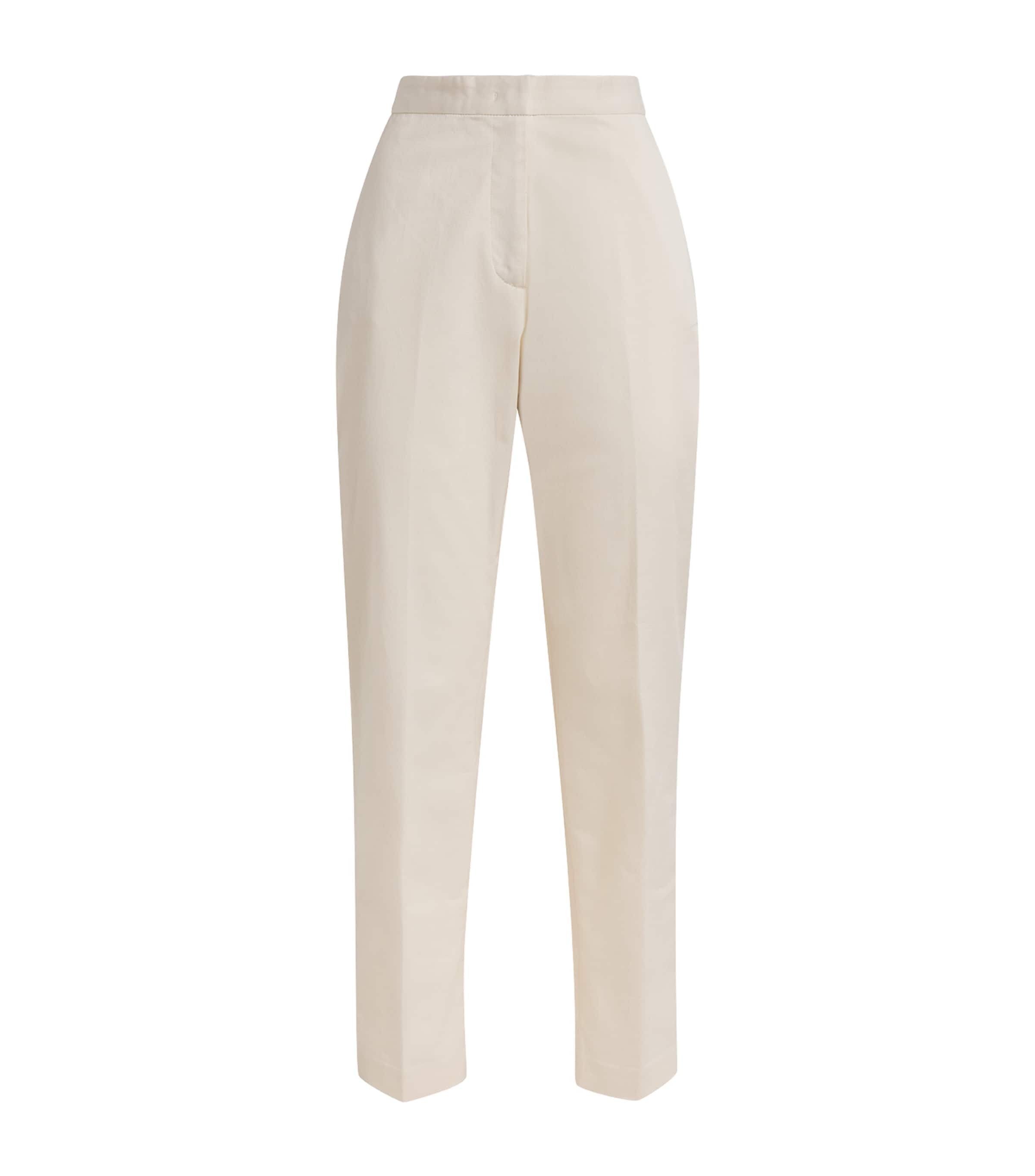 Fabiana Filippi Womens Cotton Tailored Trousers Burro