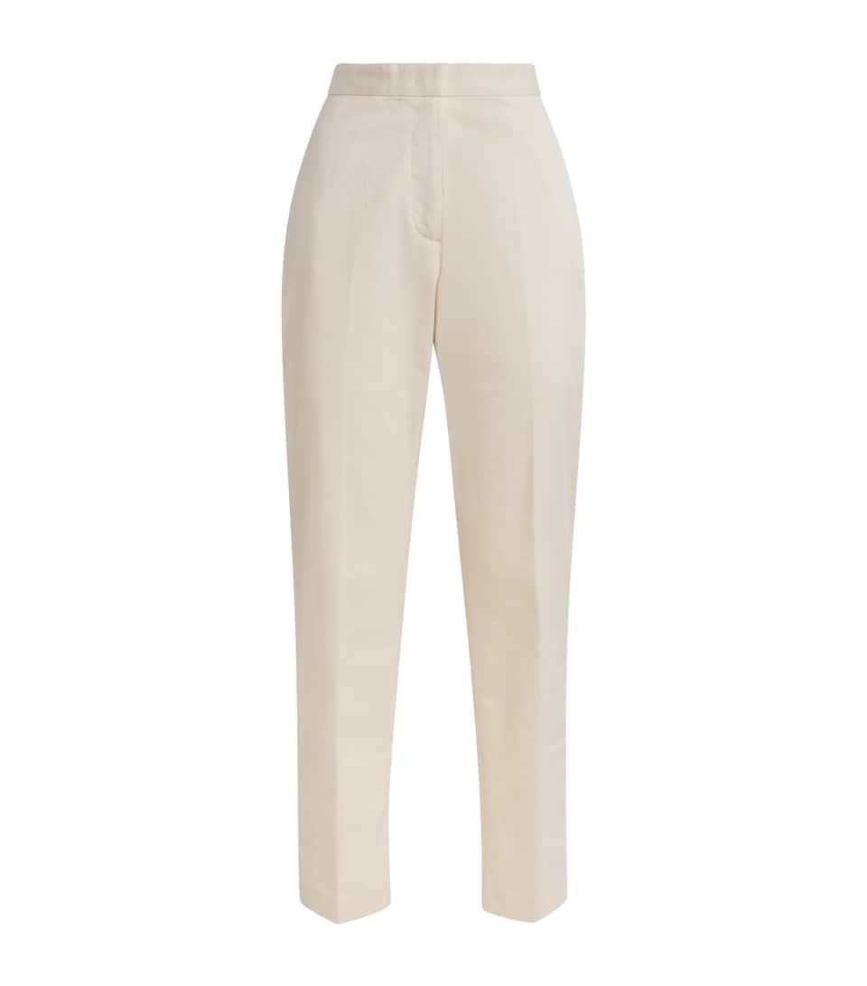 Fabiana Filippi Womens Cotton Tailored Trousers Burro