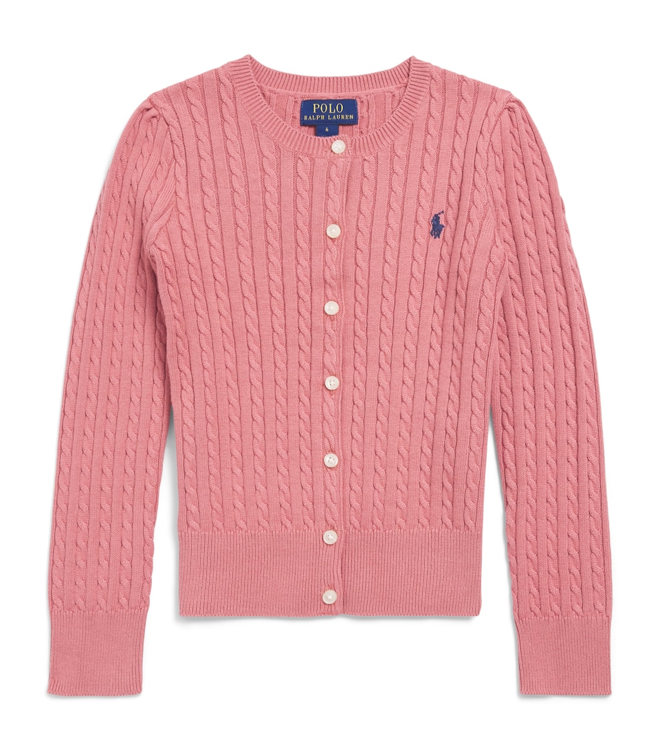 Ralph Lauren Kids Cotton Cable-Knit Cardigan (2-6.5 Years) Canvas Pink