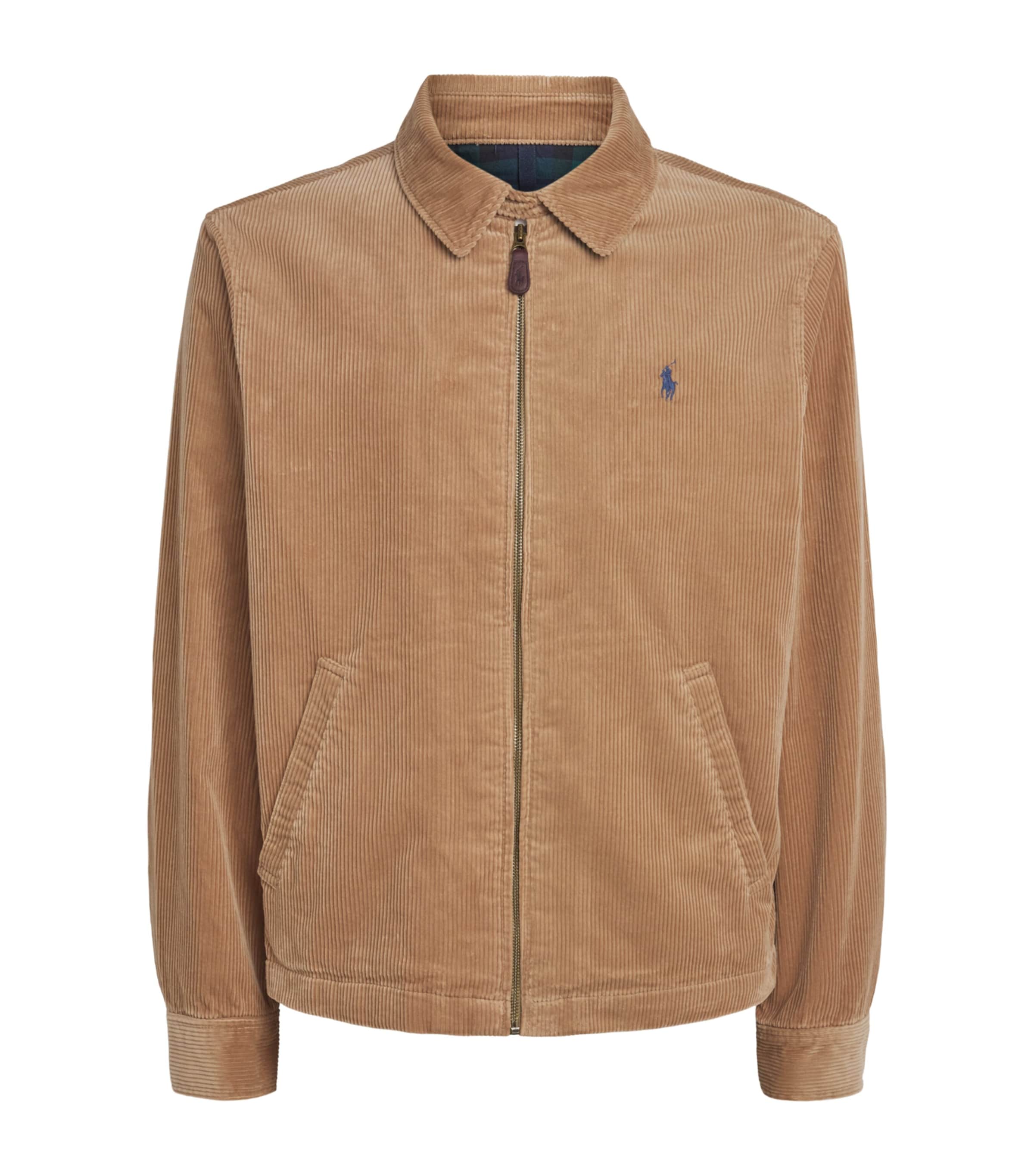 Polo Ralph Lauren Mens Corduroy Wynton Jacket Vintage Khaki