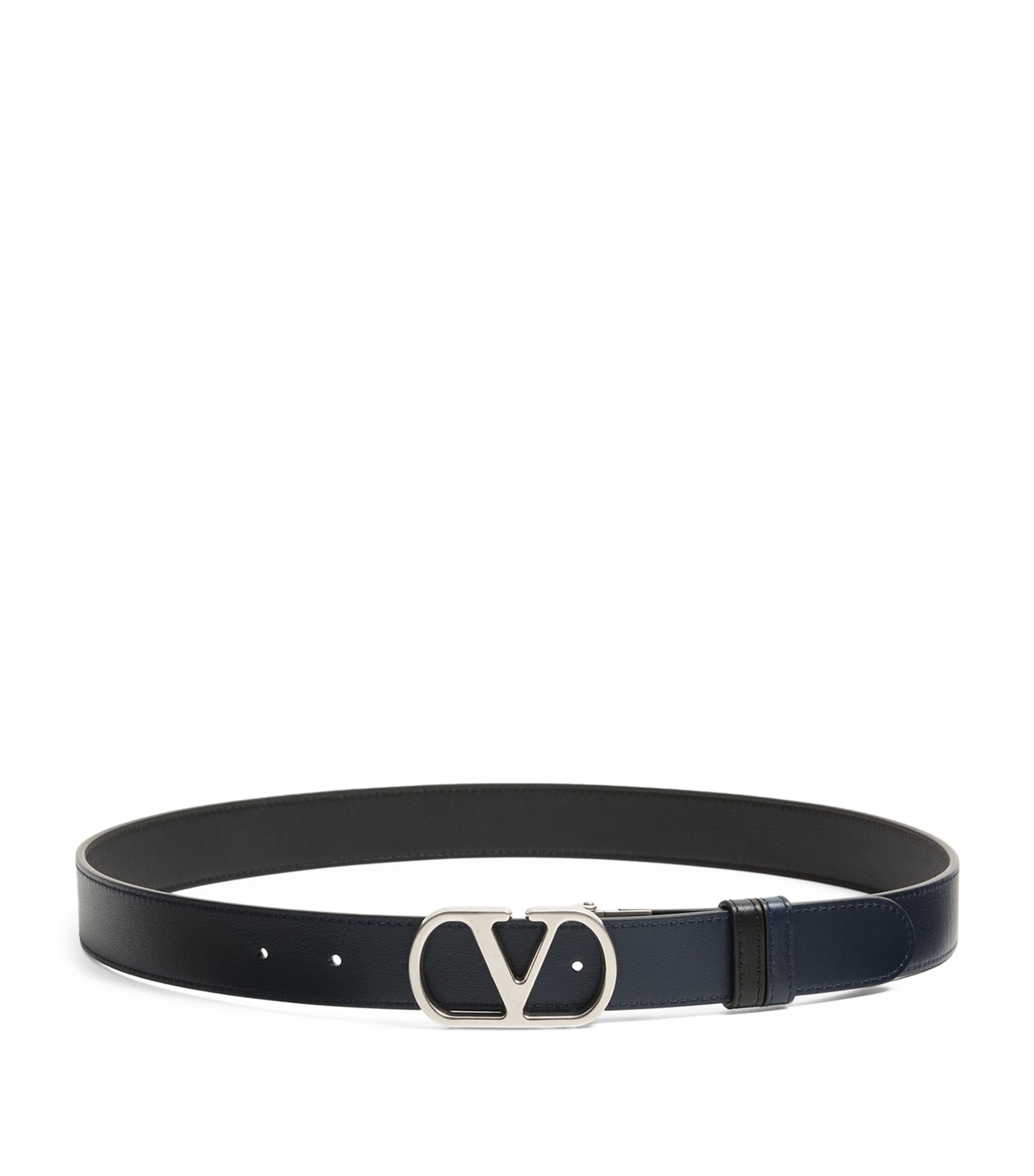 Leather Reversible VLogo Signature Belt