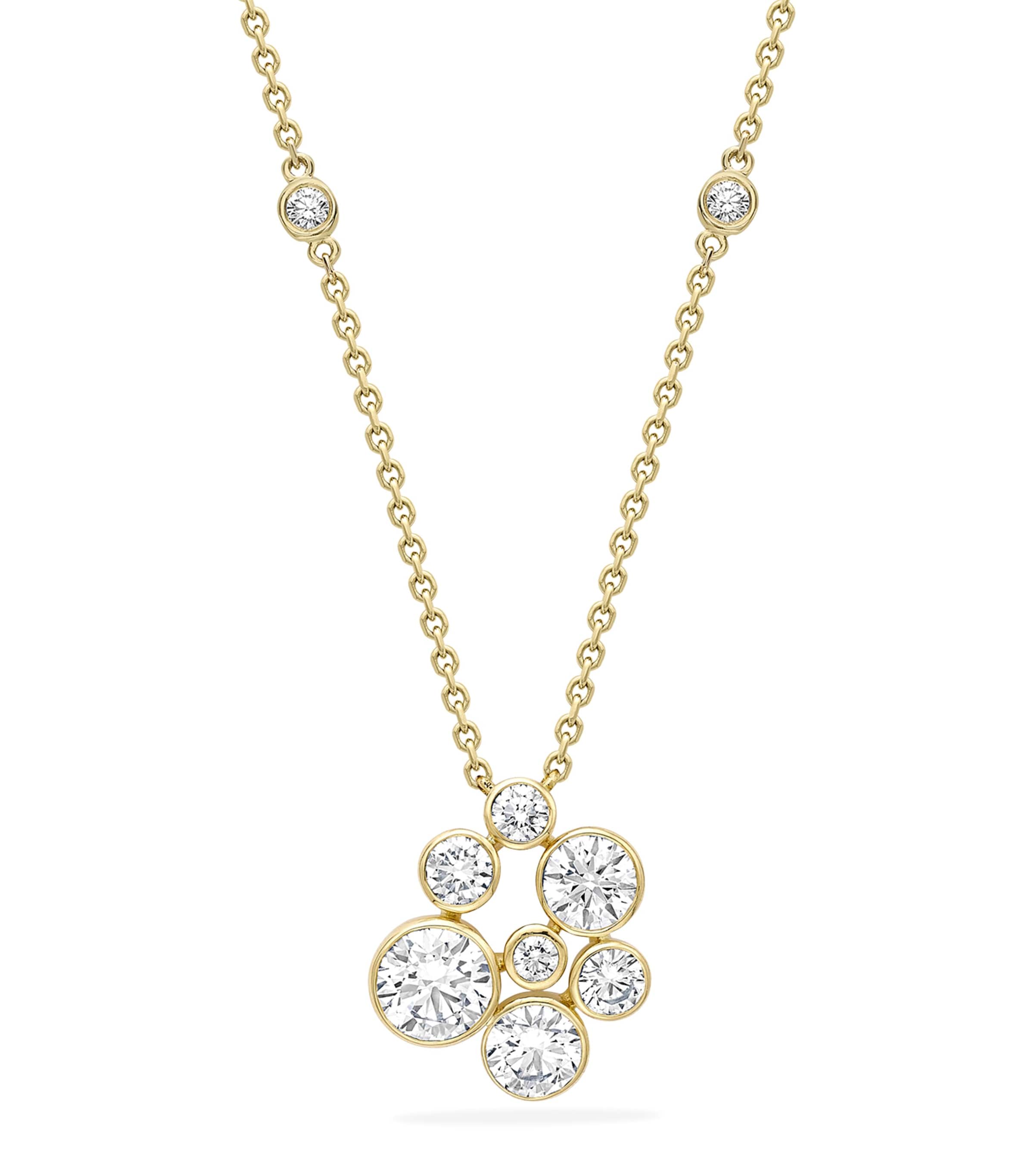 Boodles Yellow Gold and Diamond Raindance Necklace Carat Yellow Gold